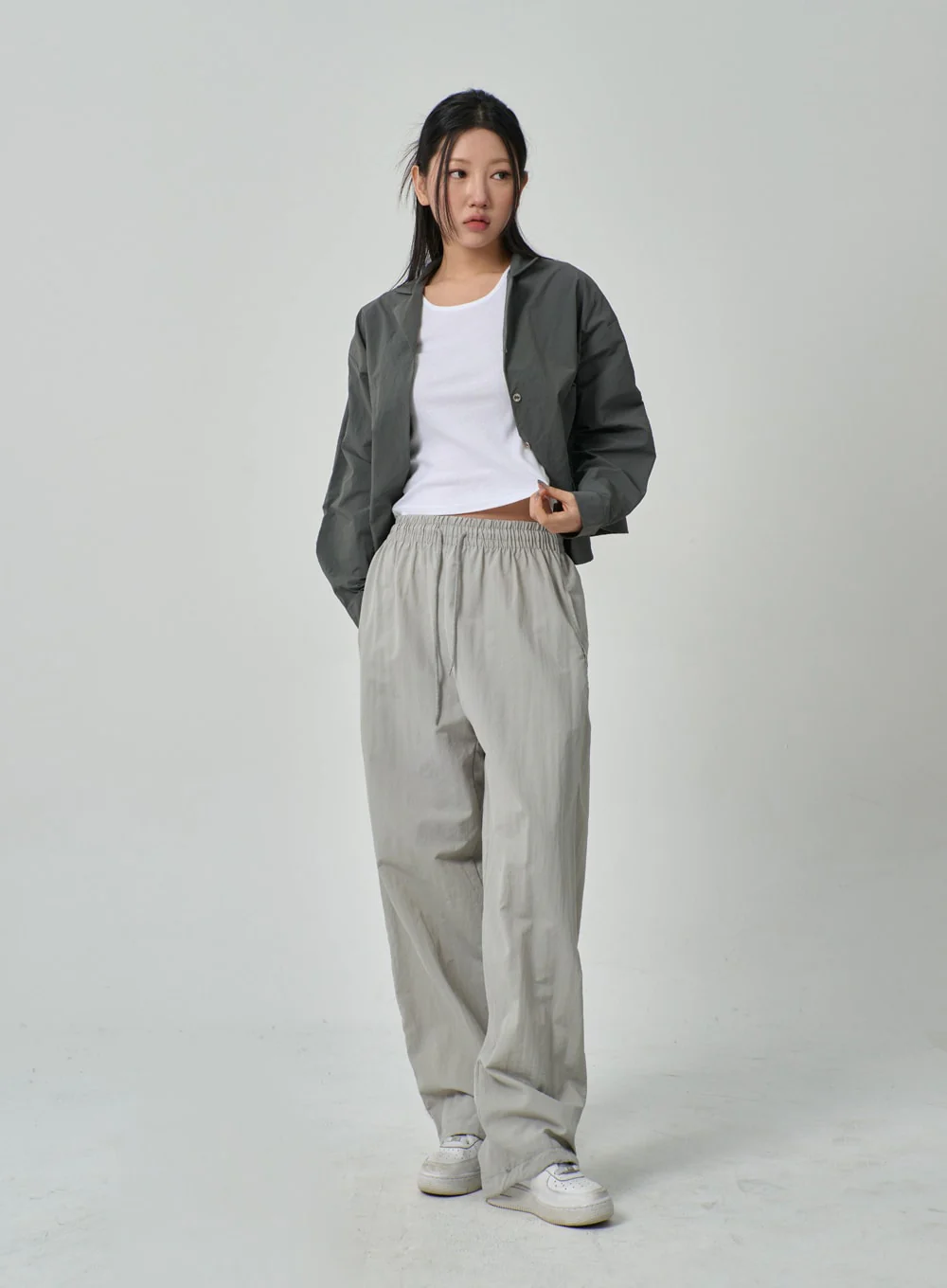 Drawstring Nylon Track Pants IF315 - Image 8