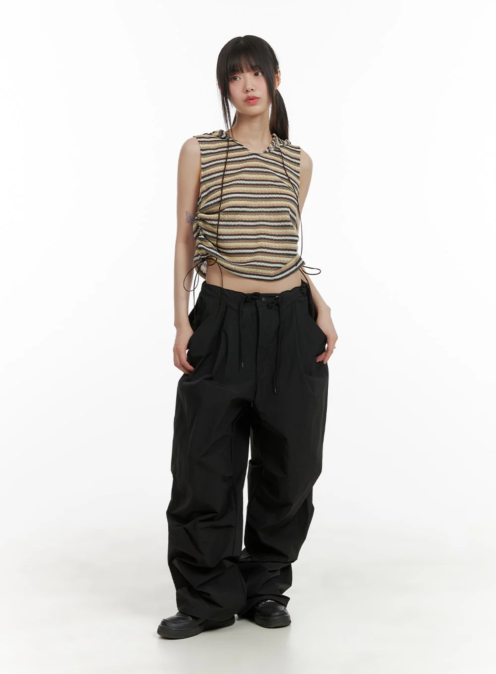 Drawstring Parachute Pants (Unisex) CA418 - Image 3