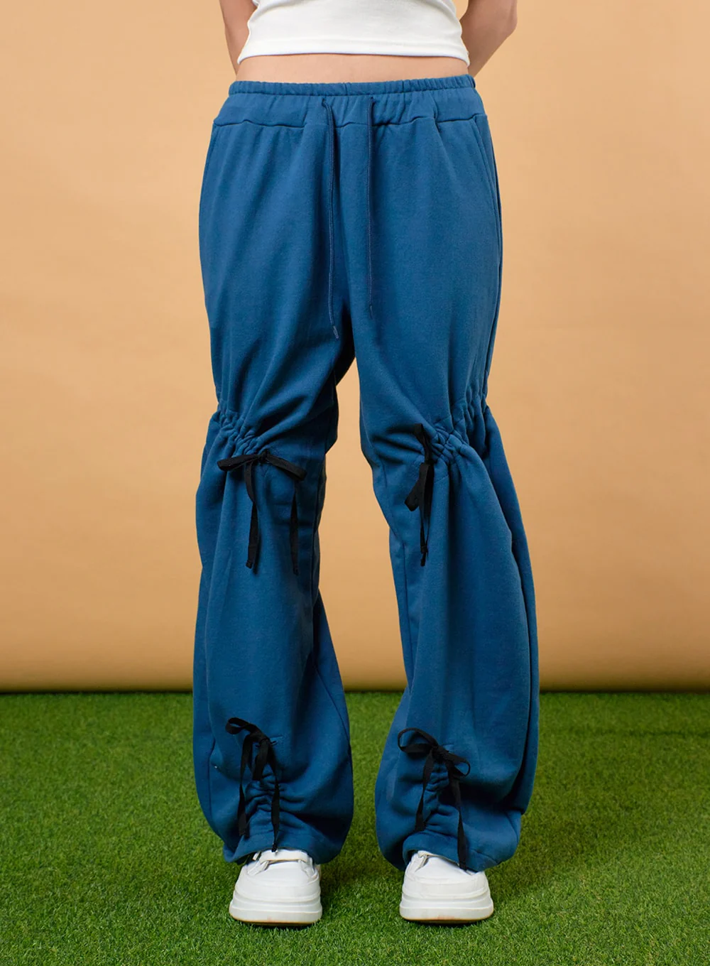 Drawstring Ribbon Detail Sweatpants IJ430 - Image 4