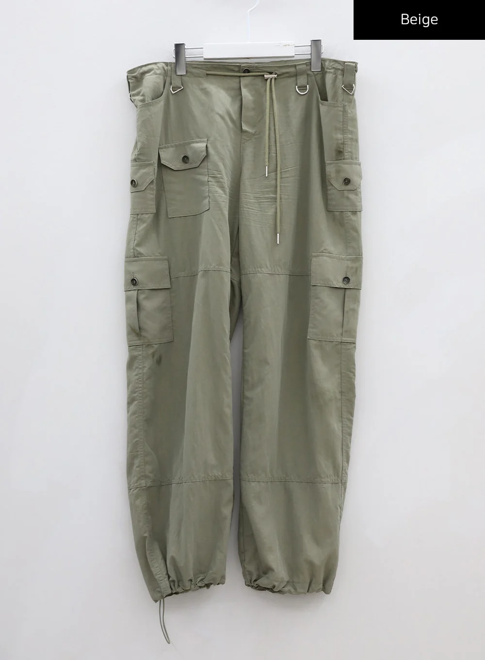 Drawstring Waist Wide Cargo Pants CU13 - Image 21