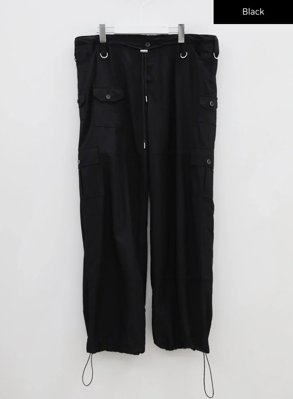 Drawstring Waist Wide Cargo Pants CU13 - Image 22