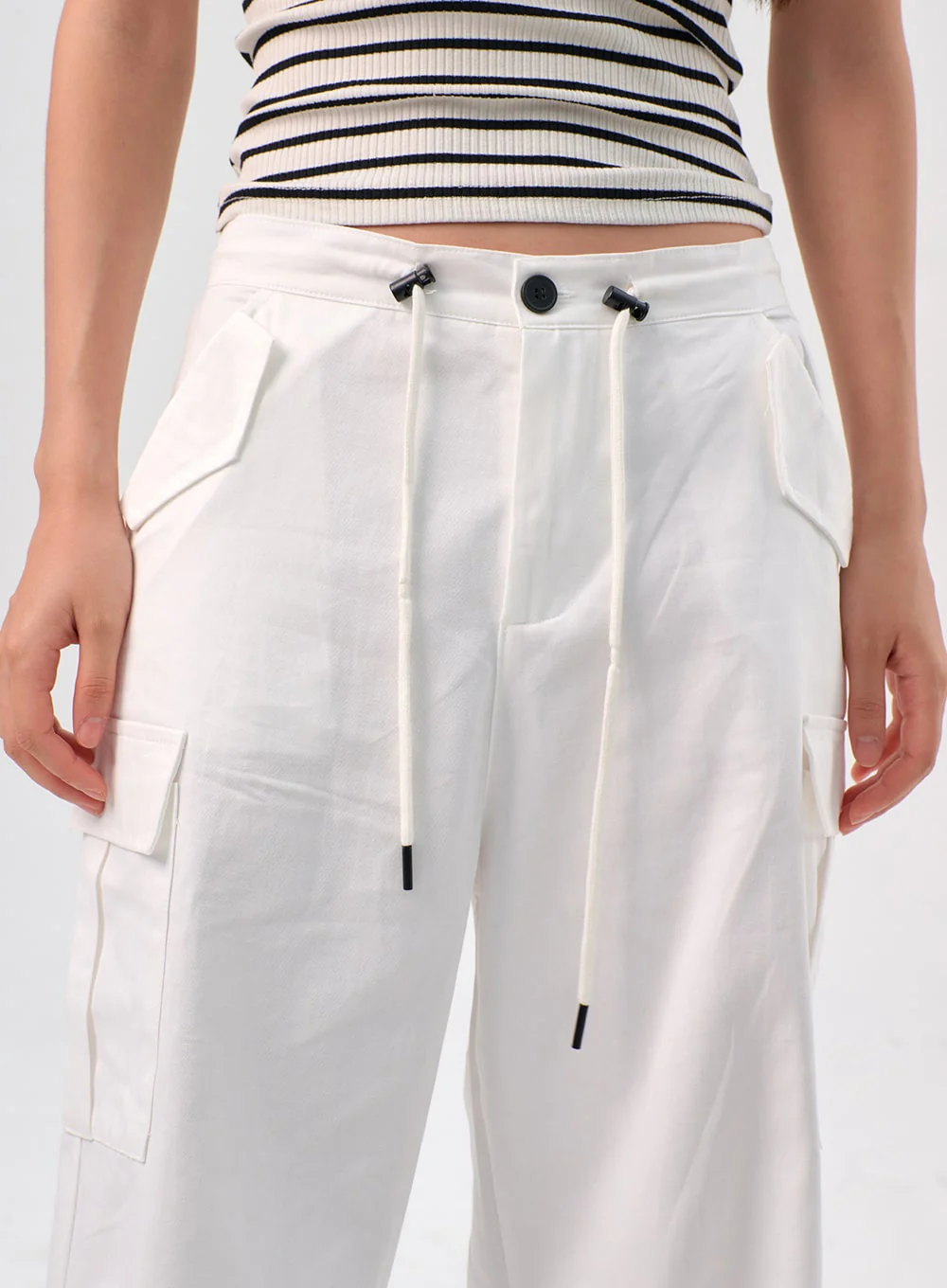 Drawstring Wide Pants IL310 - Image 11