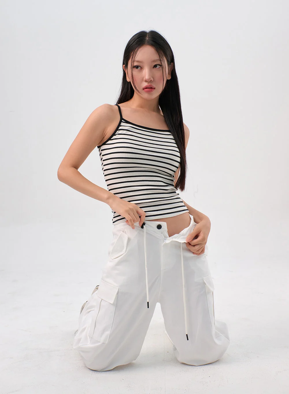 Drawstring Wide Pants IL310 - Image 2