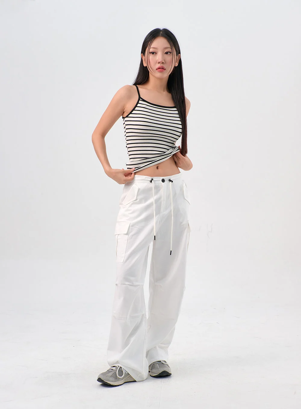 Drawstring Wide Pants IL310 - Image 3