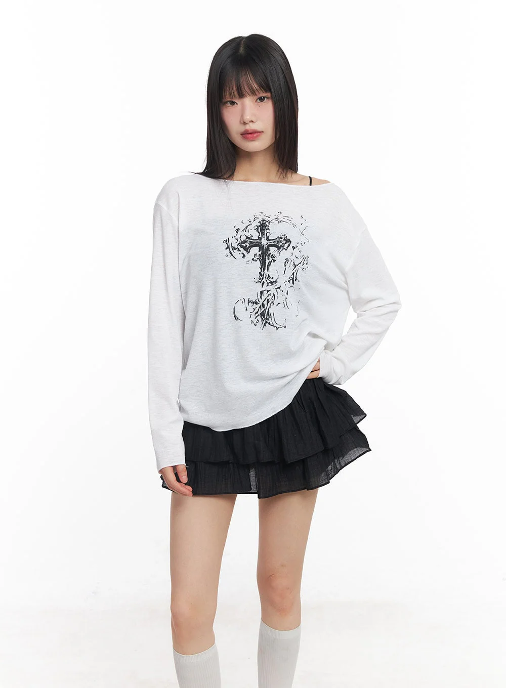 Dreamy Semi-Sheer Graphic Long Sleeve CY514 - Image 10