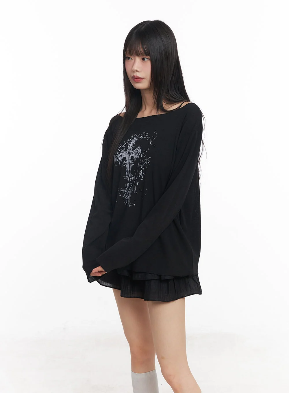 Dreamy Semi-Sheer Graphic Long Sleeve CY514 - Image 12