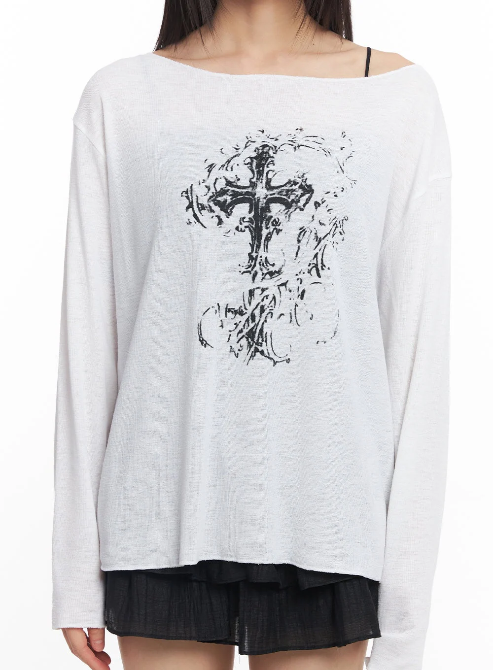Dreamy Semi-Sheer Graphic Long Sleeve CY514 - Image 9