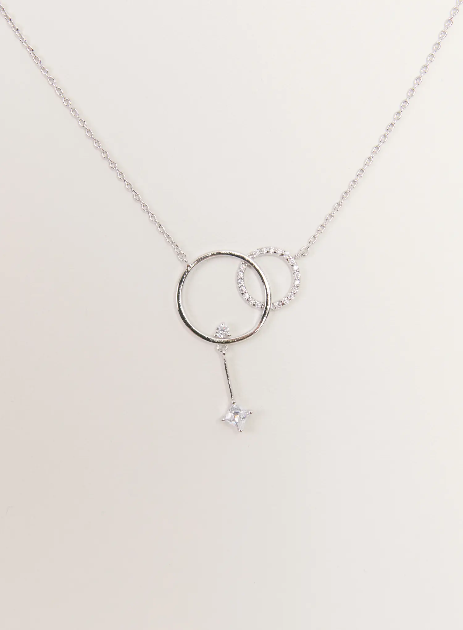 Duo Halo Link Necklace IS517 - Image 5