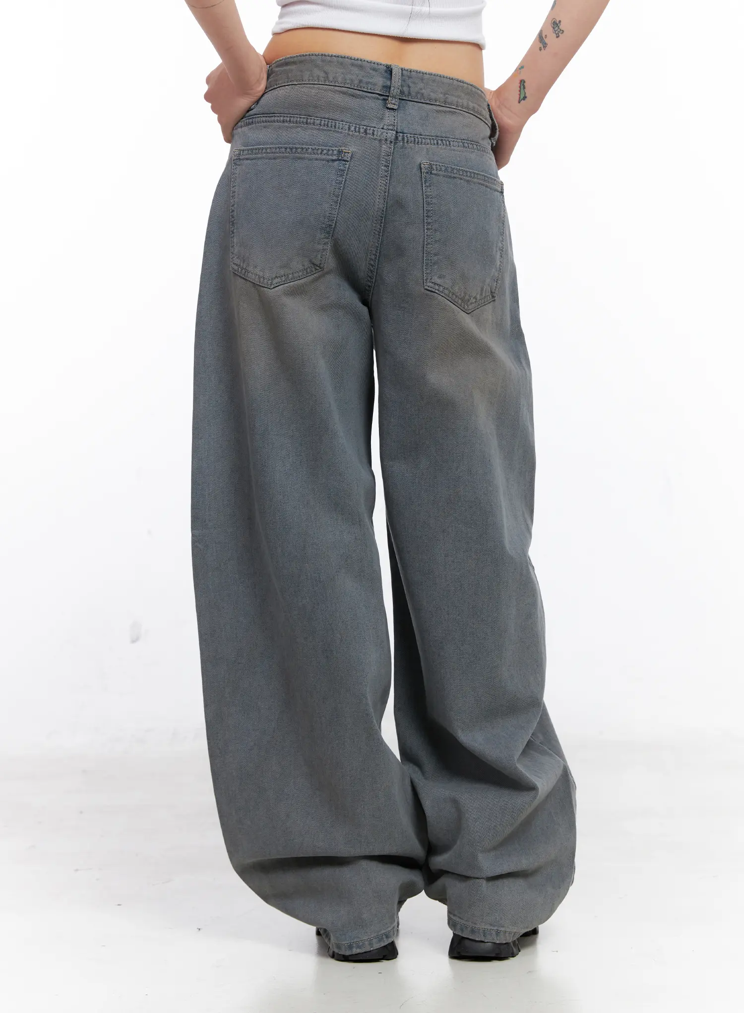 Elaina Vintage-Washed Baggy Jeans CC1809 - Image 6
