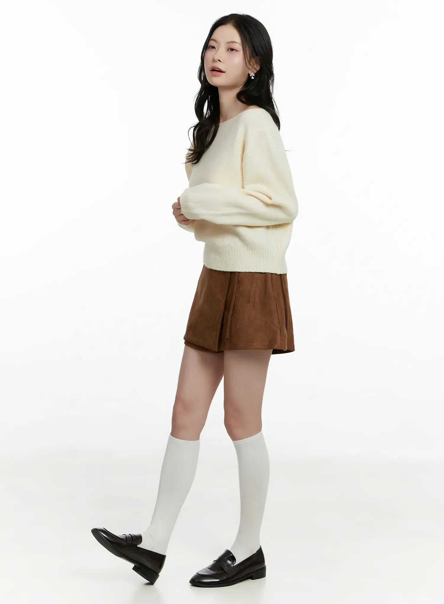 Elegant Boat Neck Knit Sweater F502 - Image 7
