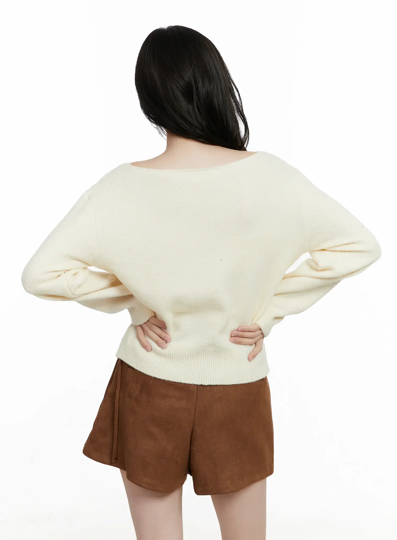 Elegant Boat Neck Knit Sweater F502 - Image 8