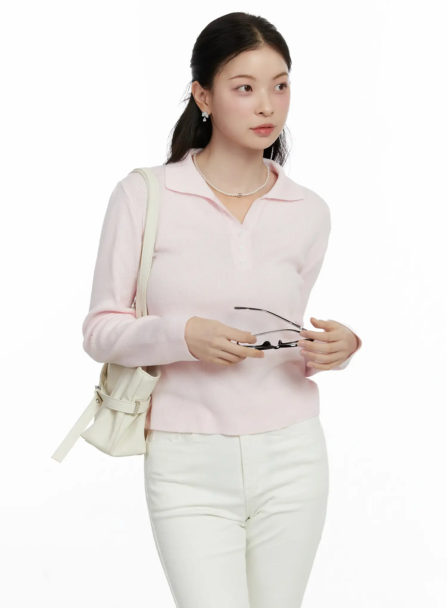 Elegant Collar Knit Top F502