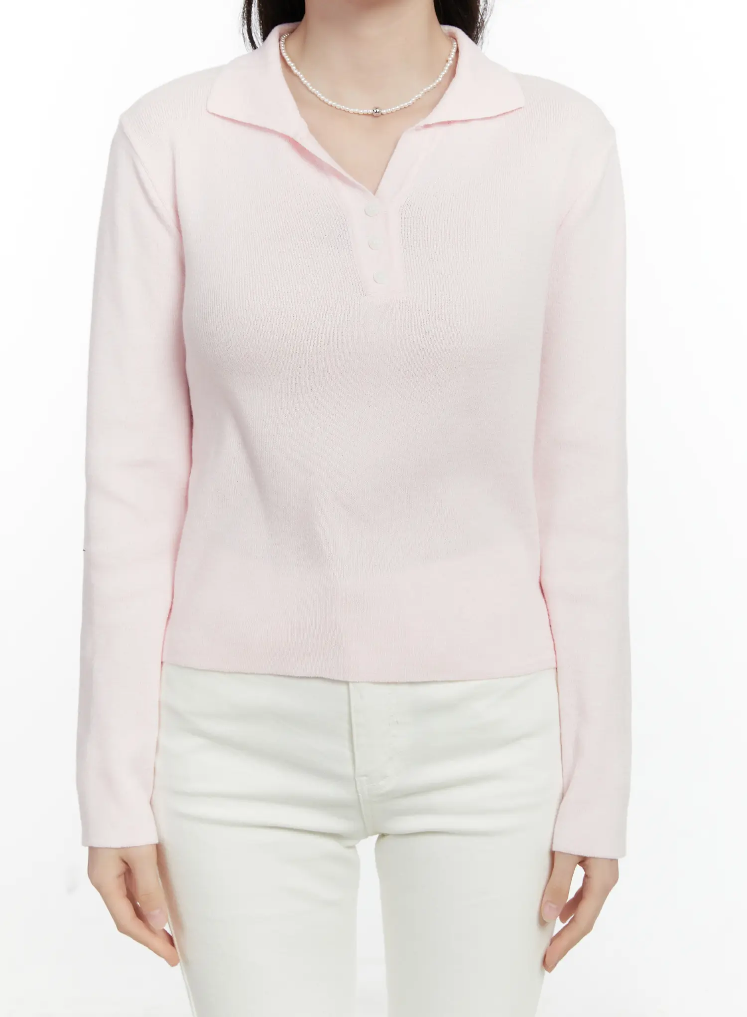 Elegant Collar Knit Top F502 - Image 5