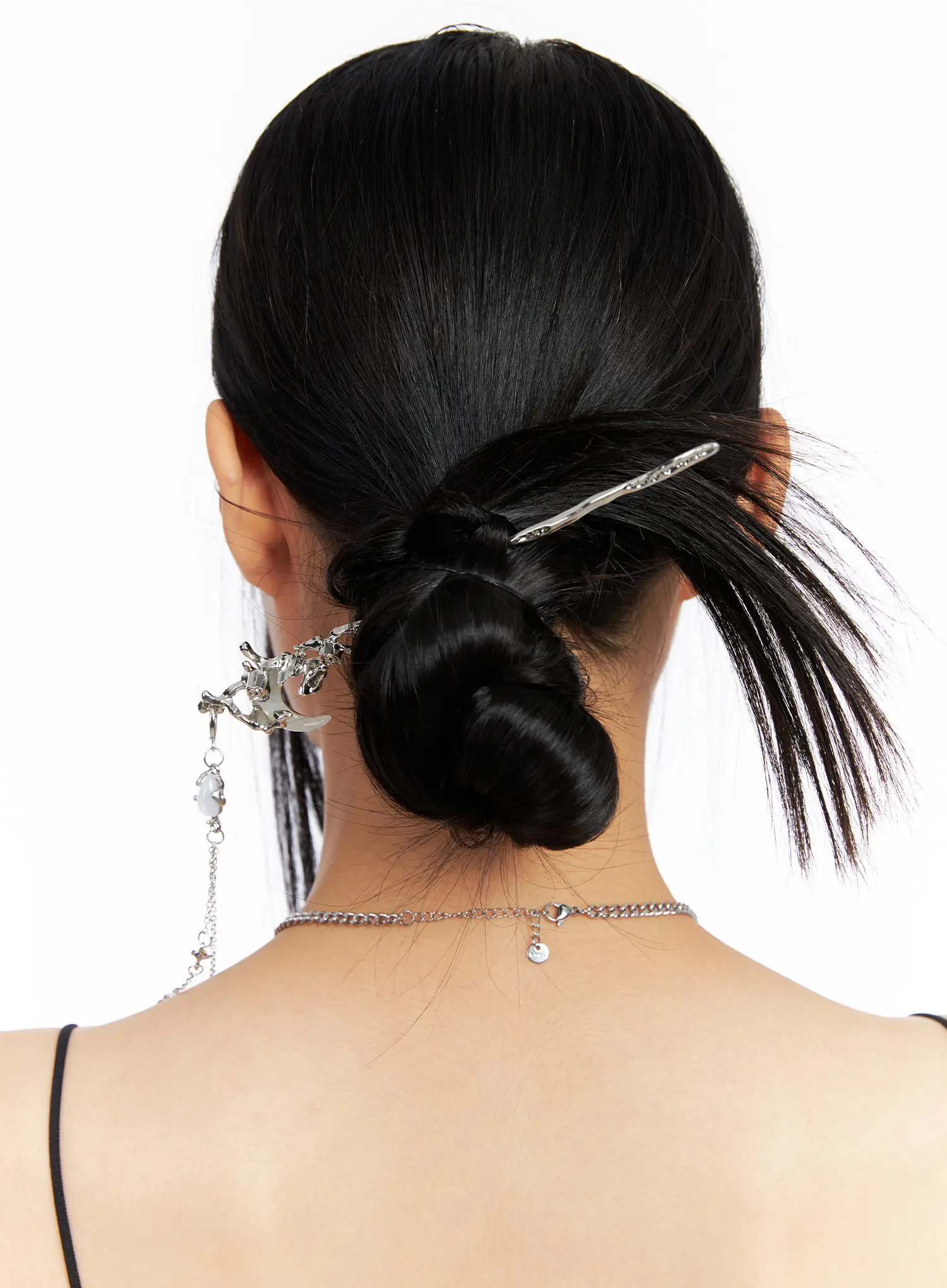 Elegant Crescent Moon Charm Hair Stick CS511 - Image 2