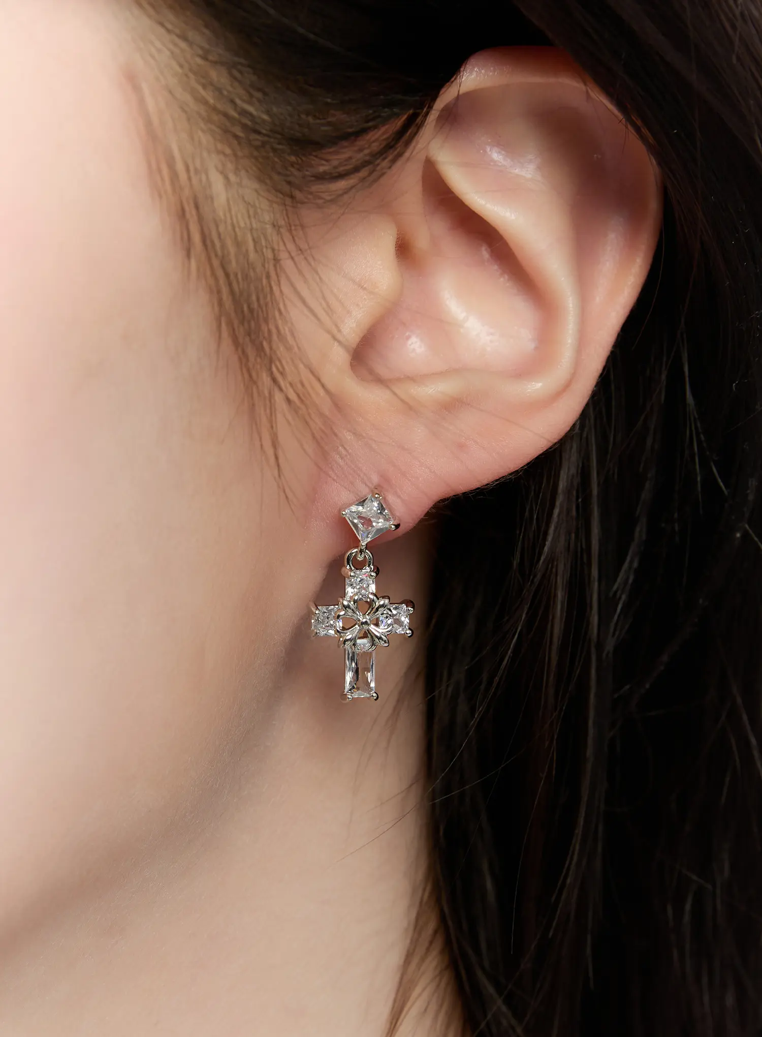Elegant Cross Drop Earrings CM505
