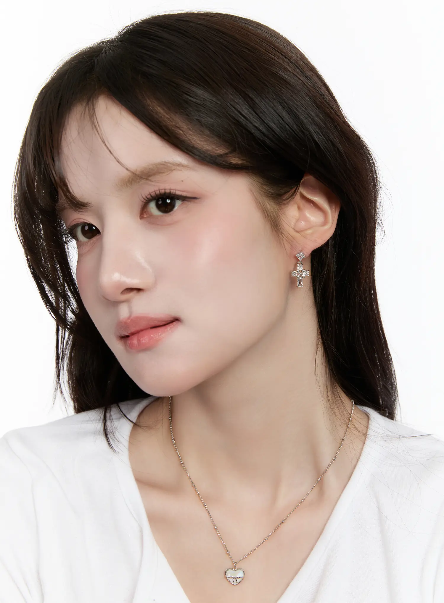 Elegant Cross Drop Earrings CM505 - Image 2