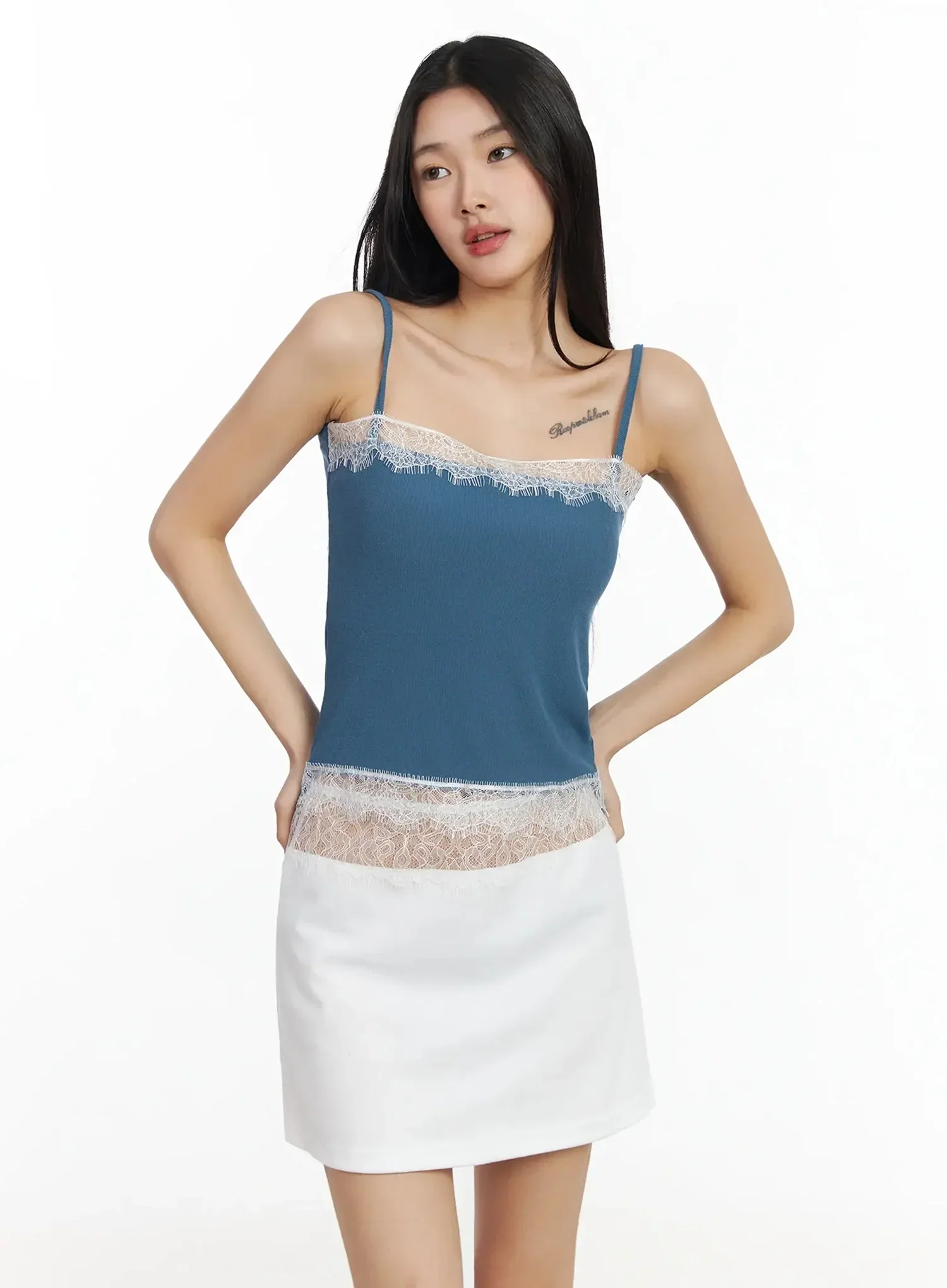 Elegant Lace Detail Cami Top IA508 - Image 3