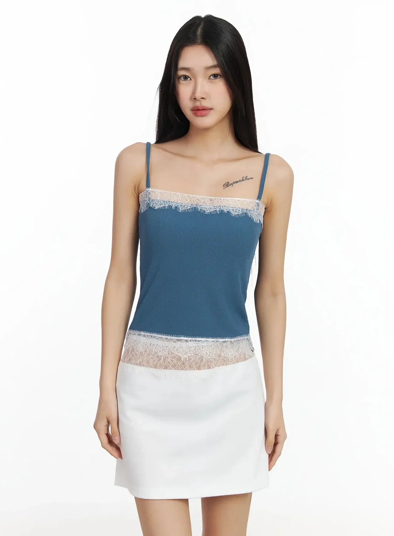 Elegant Lace Detail Cami Top IA508 - Image 8