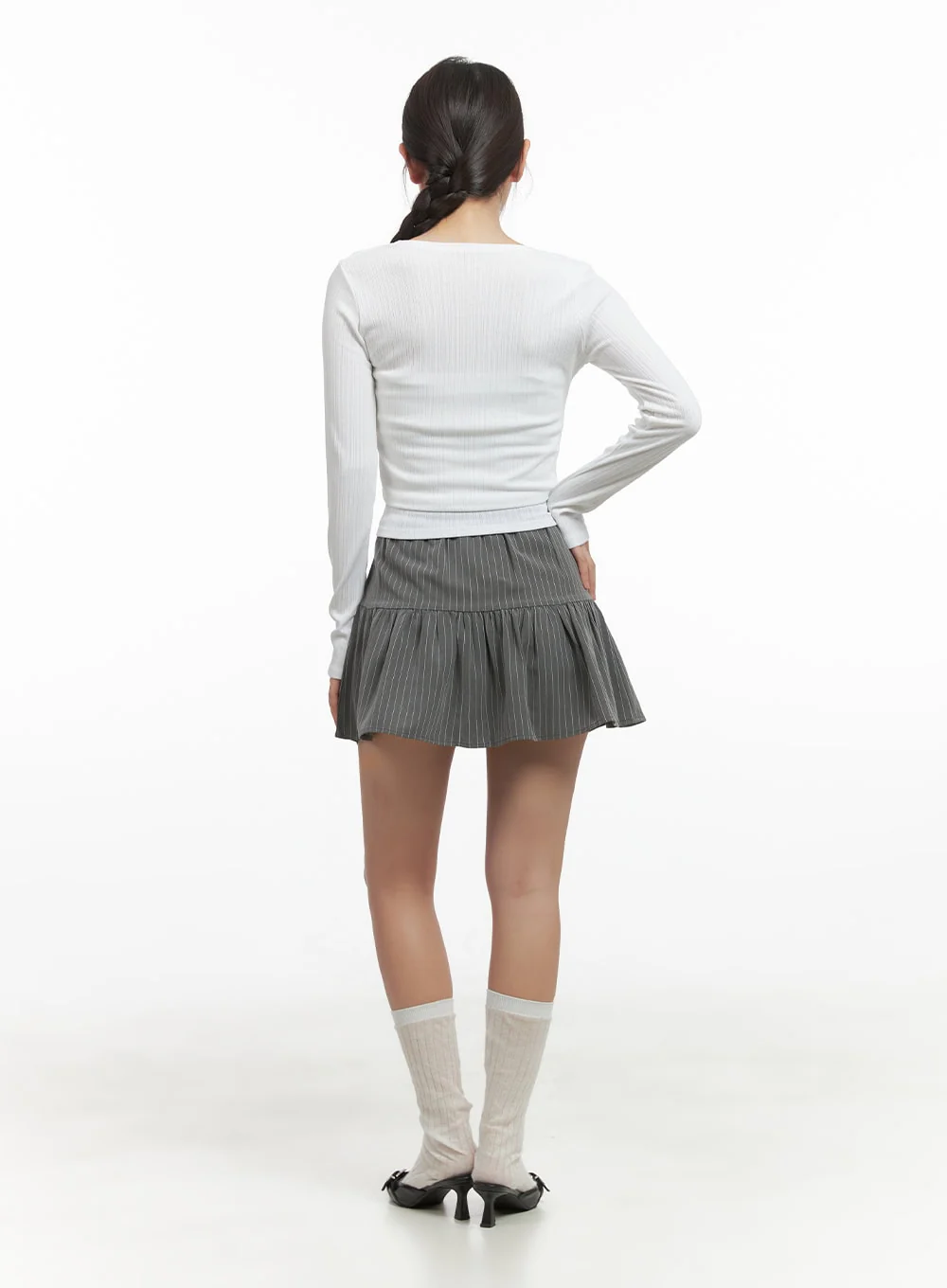 Elegant Lace Trim Crop Cardigan CO402 - Image 4