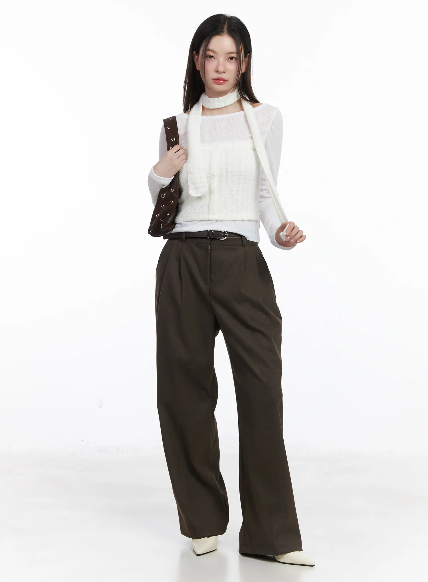 Elegant Layered Top and Scarf Set CJ506 - Image 6