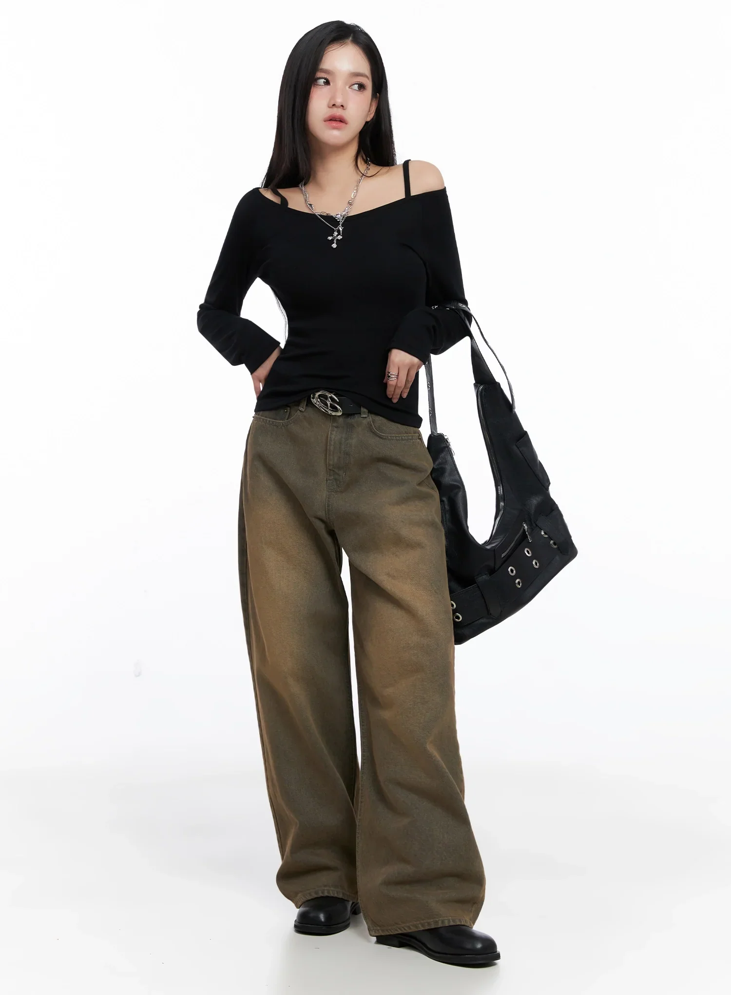 Elegant Long Sleeve Off-Shoulder Top IS525 - Image 10