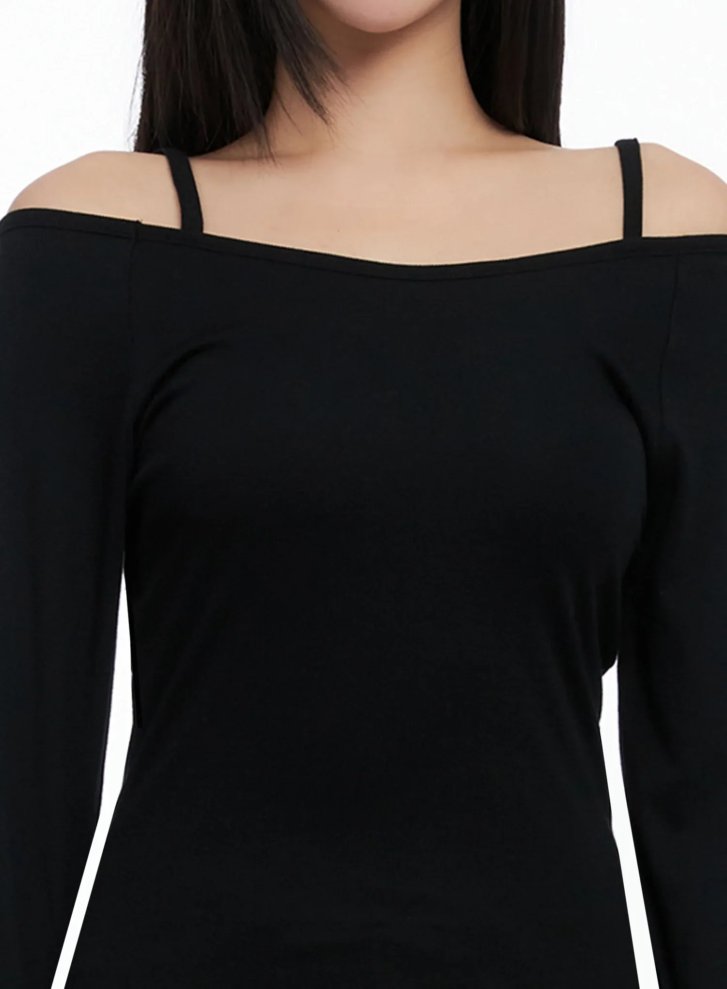 Elegant Long Sleeve Off-Shoulder Top IS525 - Image 3