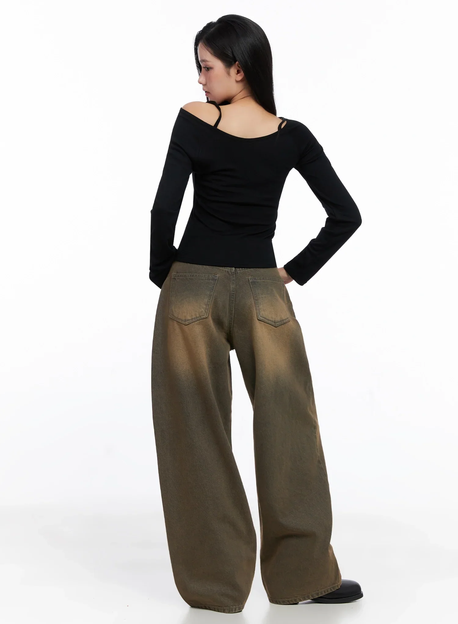 Elegant Long Sleeve Off-Shoulder Top IS525 - Image 9