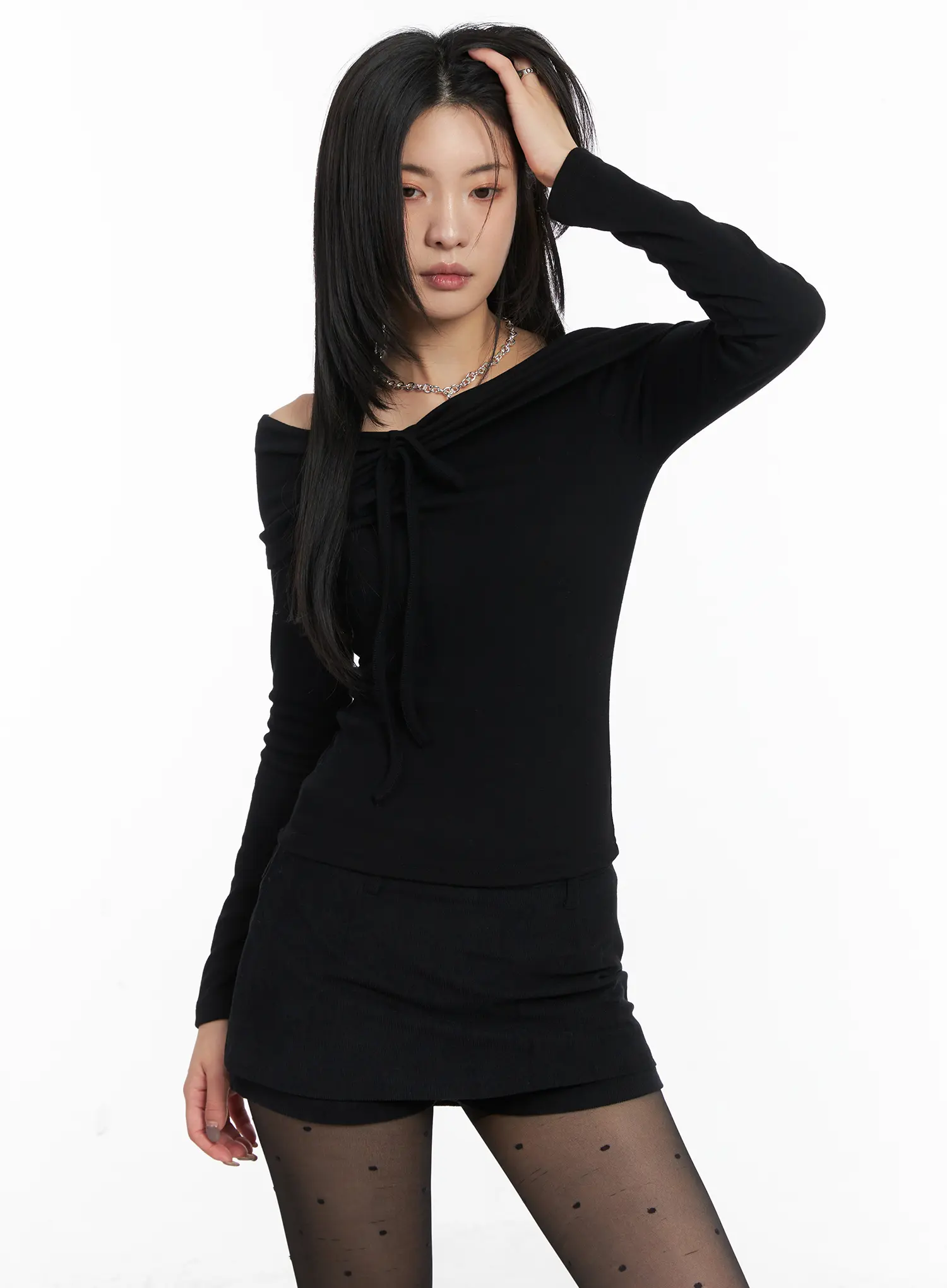 Elegant Off-Shoulder Long Sleeve Top CD508