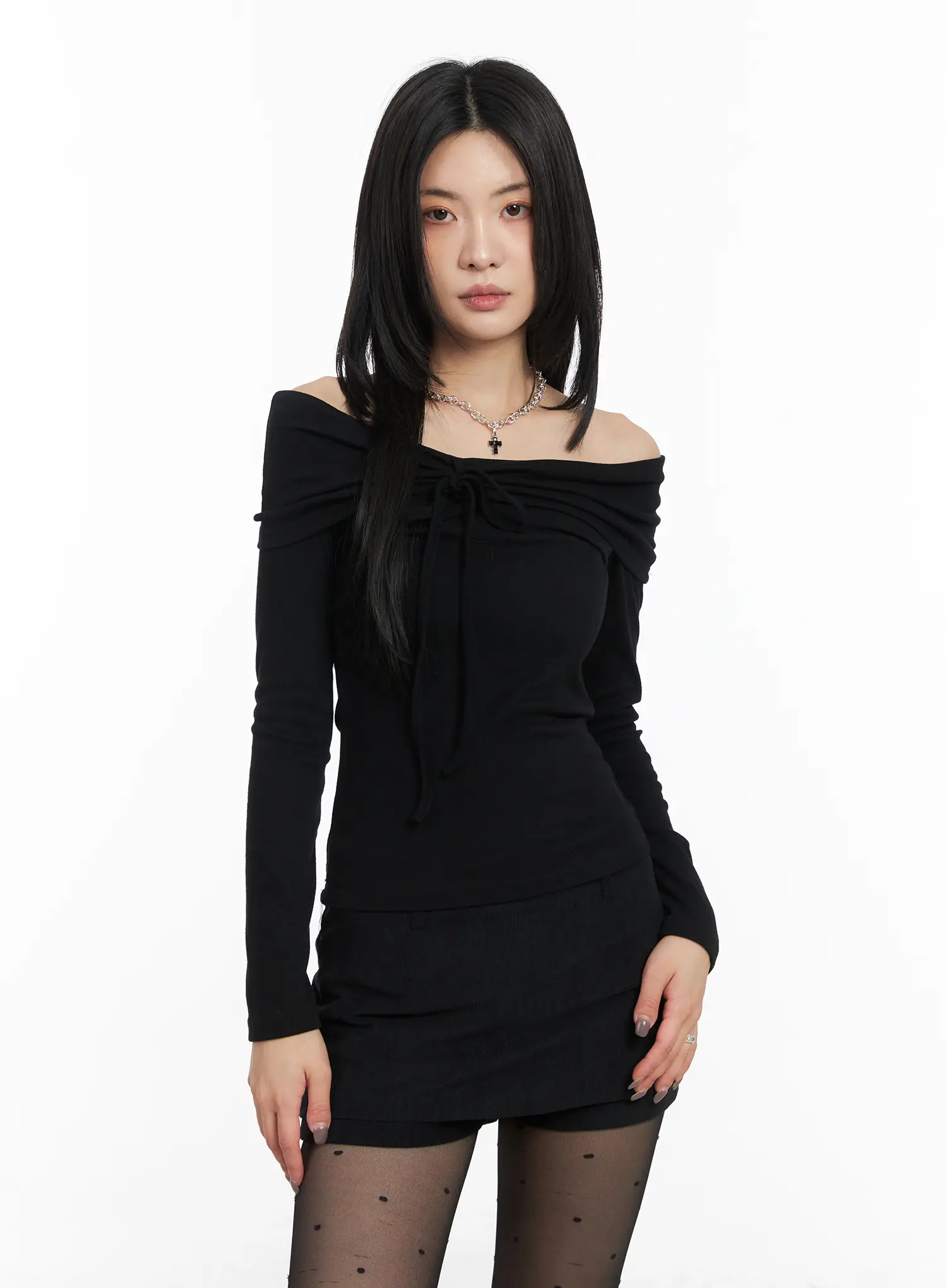 Elegant Off-Shoulder Long Sleeve Top CD508 - Image 4