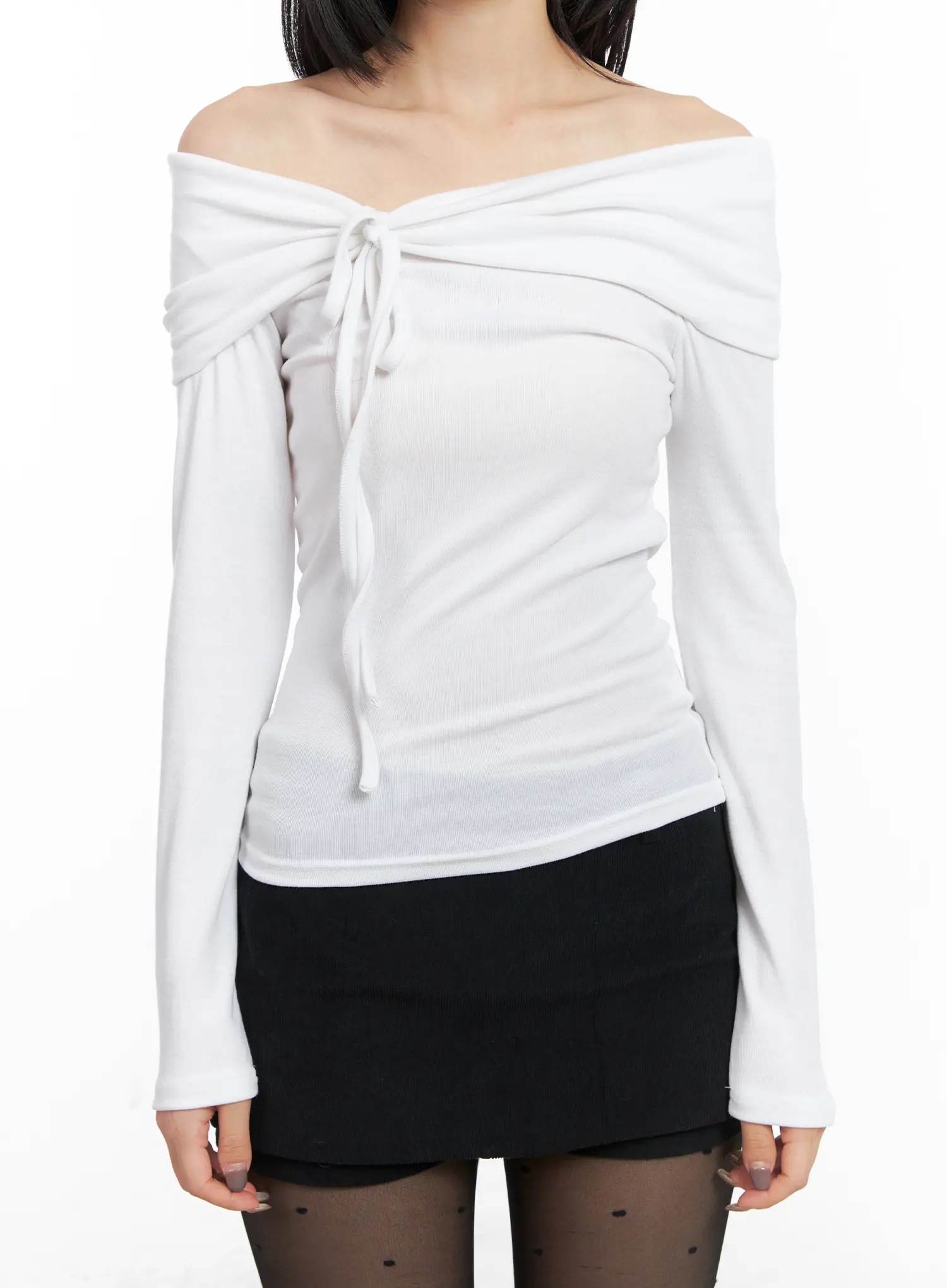 Elegant Off-Shoulder Long Sleeve Top CD508 - Image 9