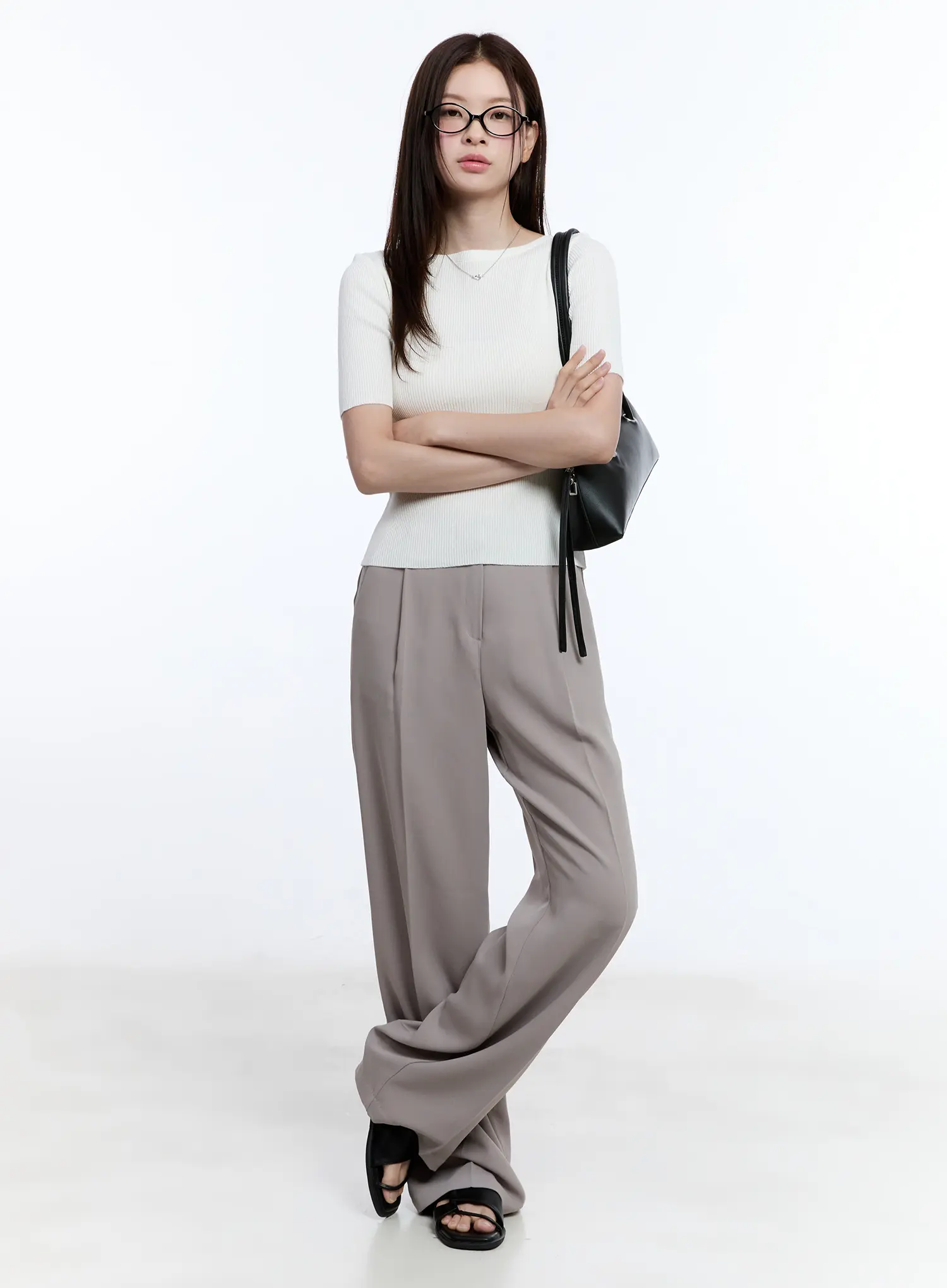 Elegant Pintuck Wide-Leg Pants CU513 - Image 2