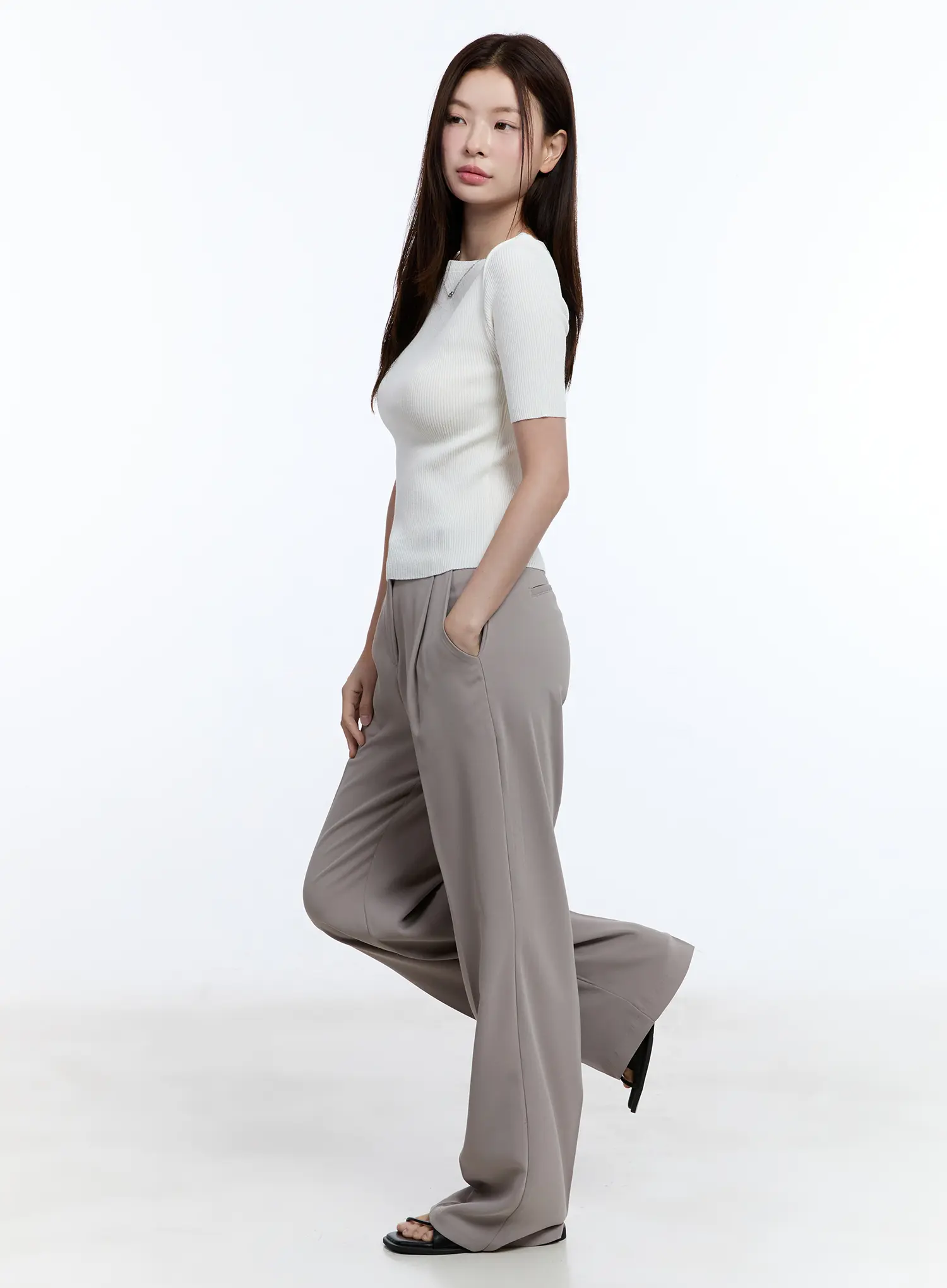 Elegant Pintuck Wide-Leg Pants CU513 - Image 4