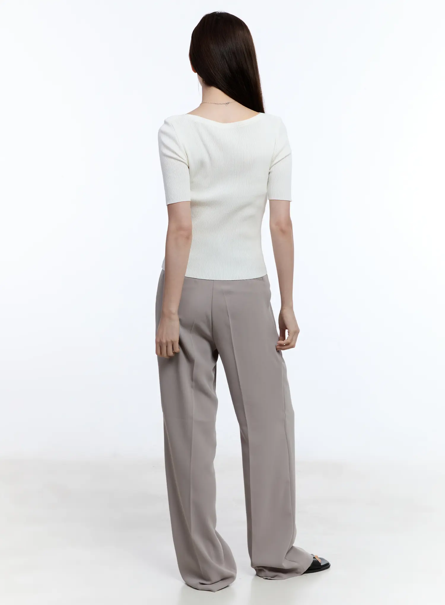 Elegant Pintuck Wide-Leg Pants CU513 - Image 6