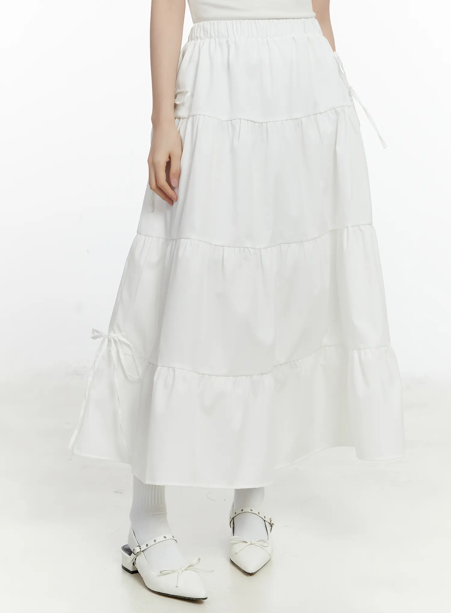 Elegant Ribbon Maxi Skirt F502 - Image 2