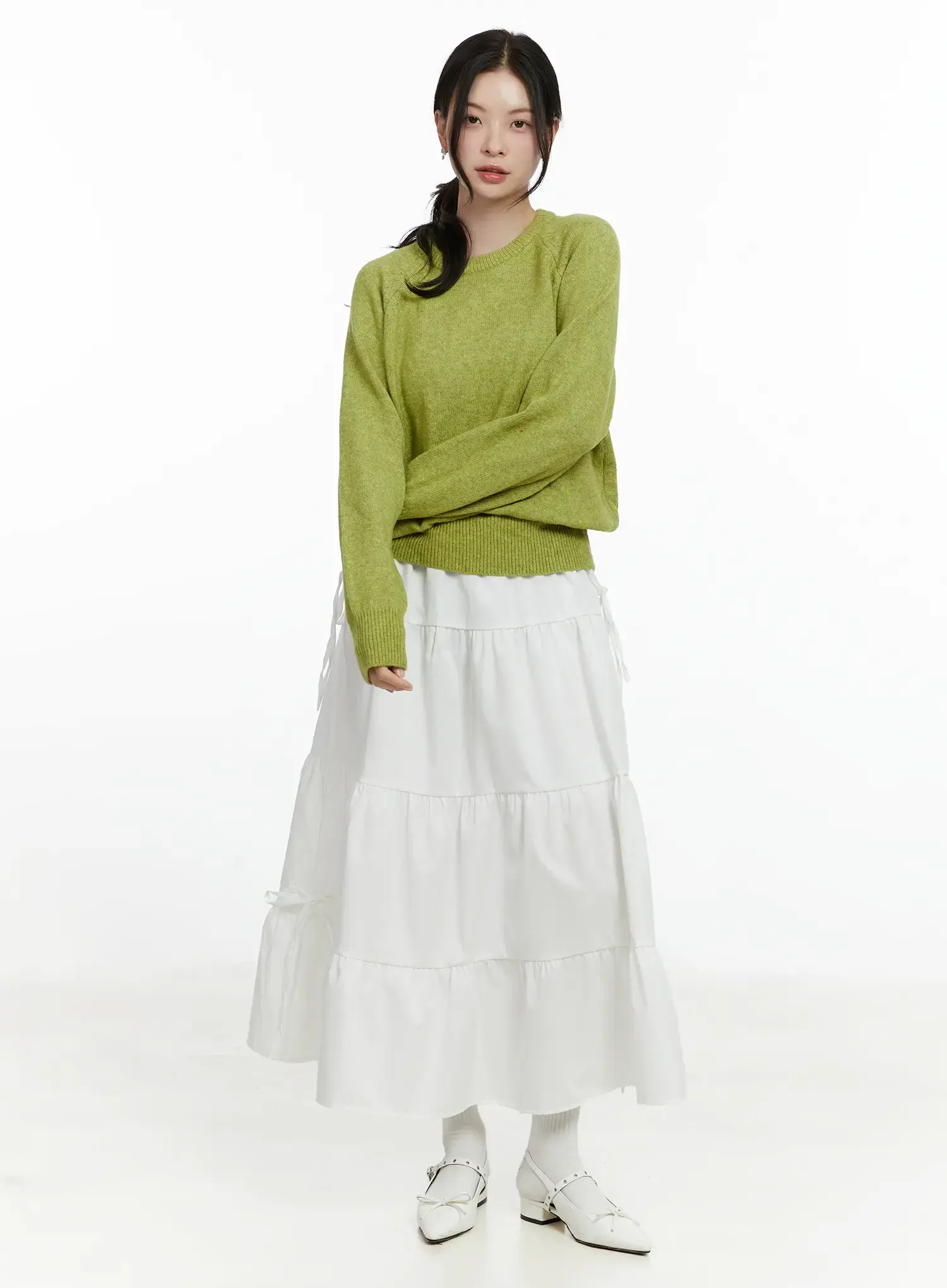 Elegant Ribbon Maxi Skirt F502 - Image 3