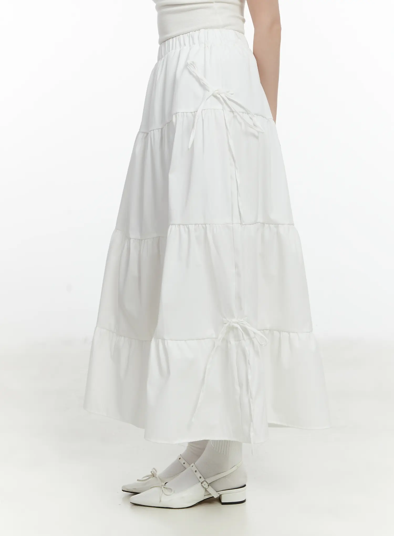 Elegant Ribbon Maxi Skirt F502 - Image 5