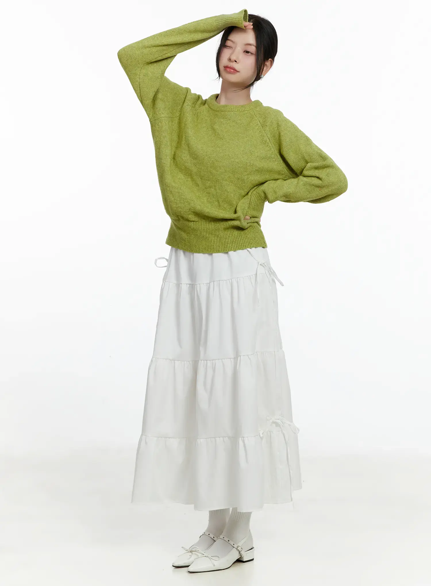 Elegant Ribbon Maxi Skirt F502 - Image 6
