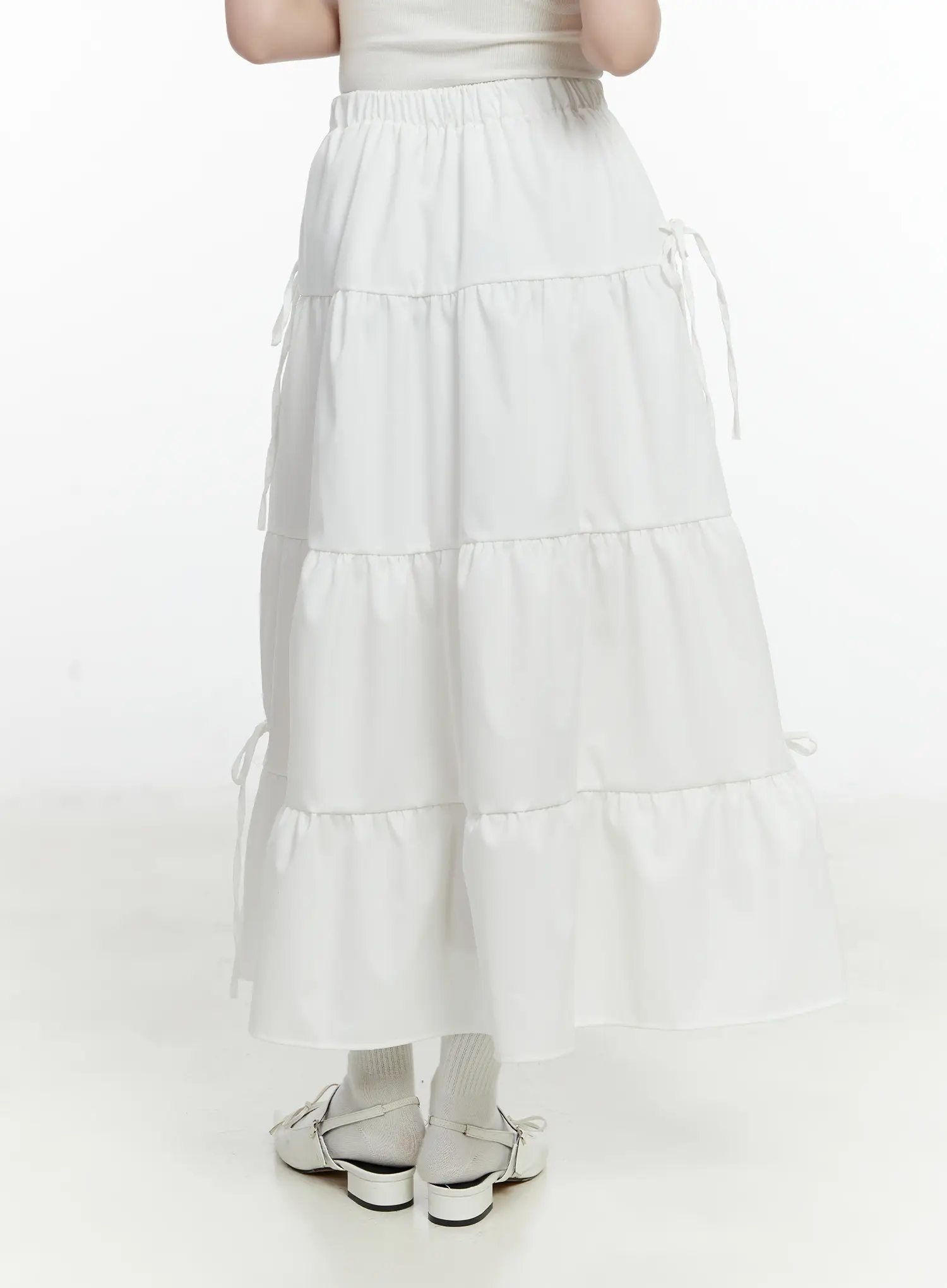 Elegant Ribbon Maxi Skirt F502 - Image 7