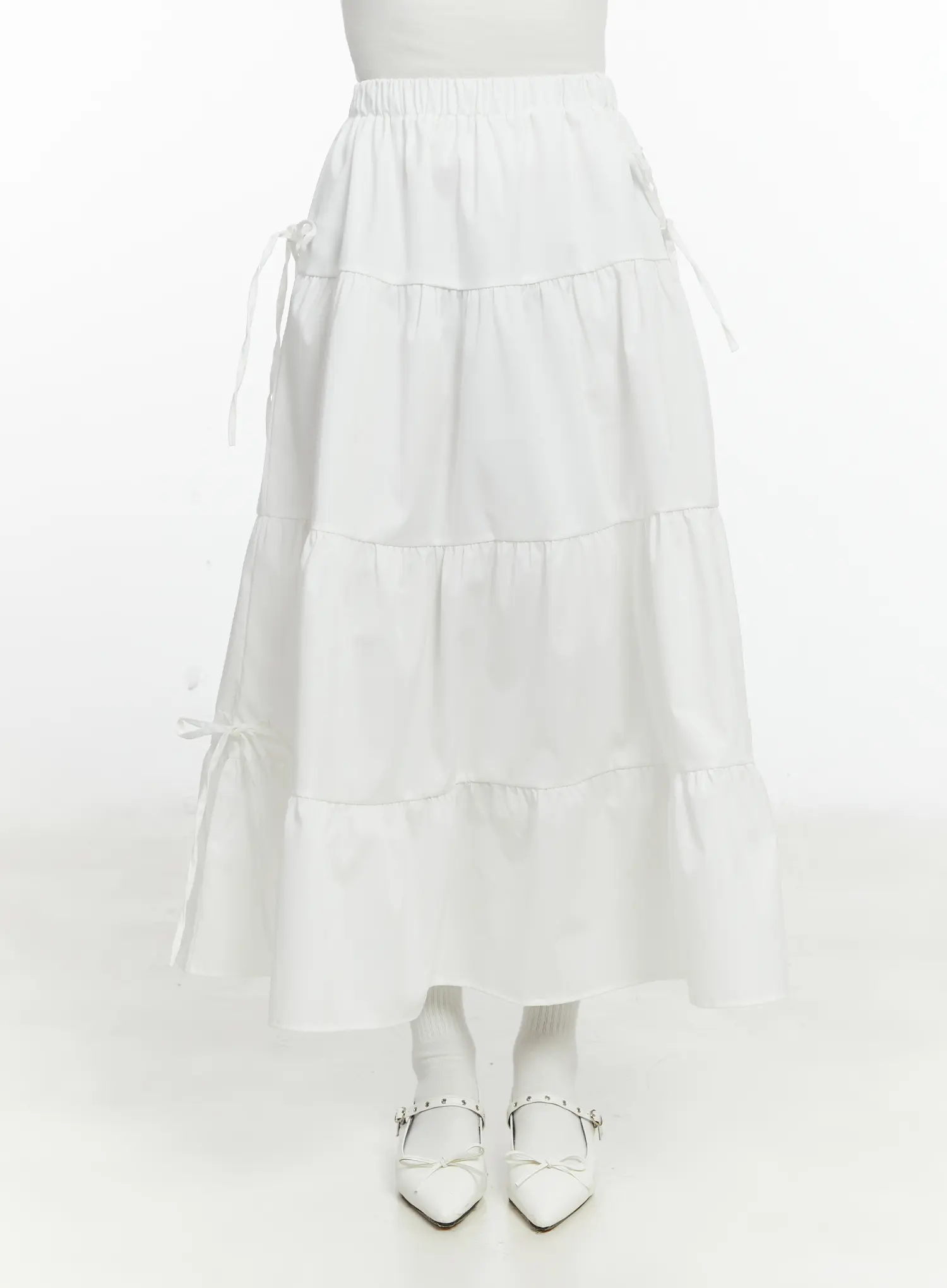 Elegant Ribbon Maxi Skirt F502 - Image 9