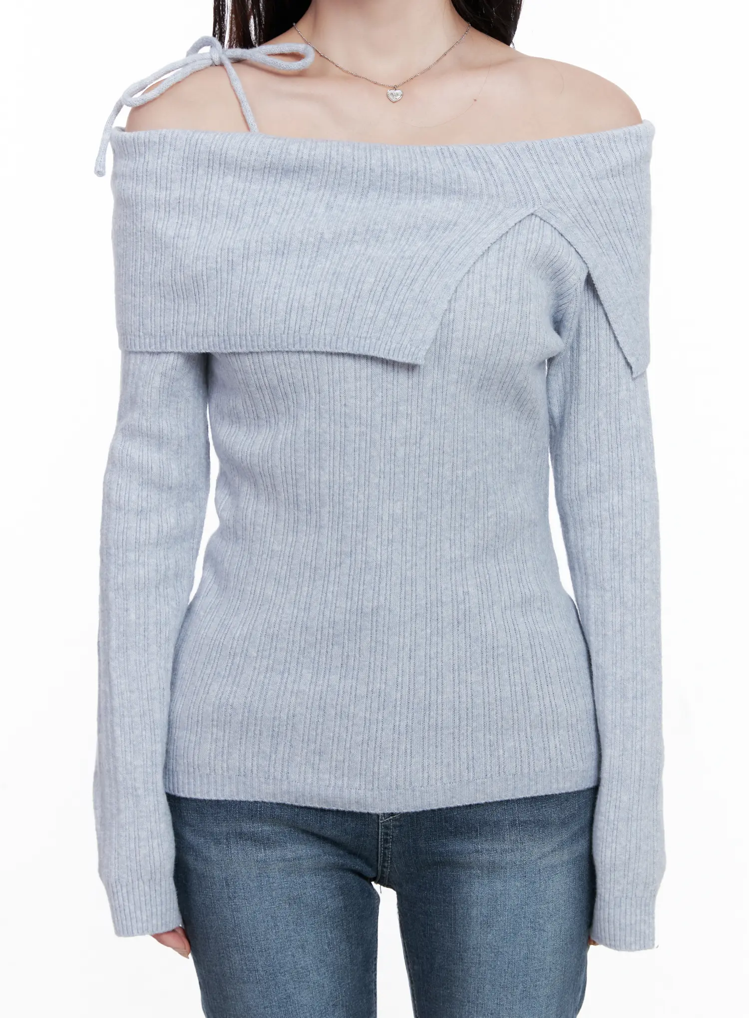 Elegant Ribbon Off-Shoulder Top CS519 - Image 3