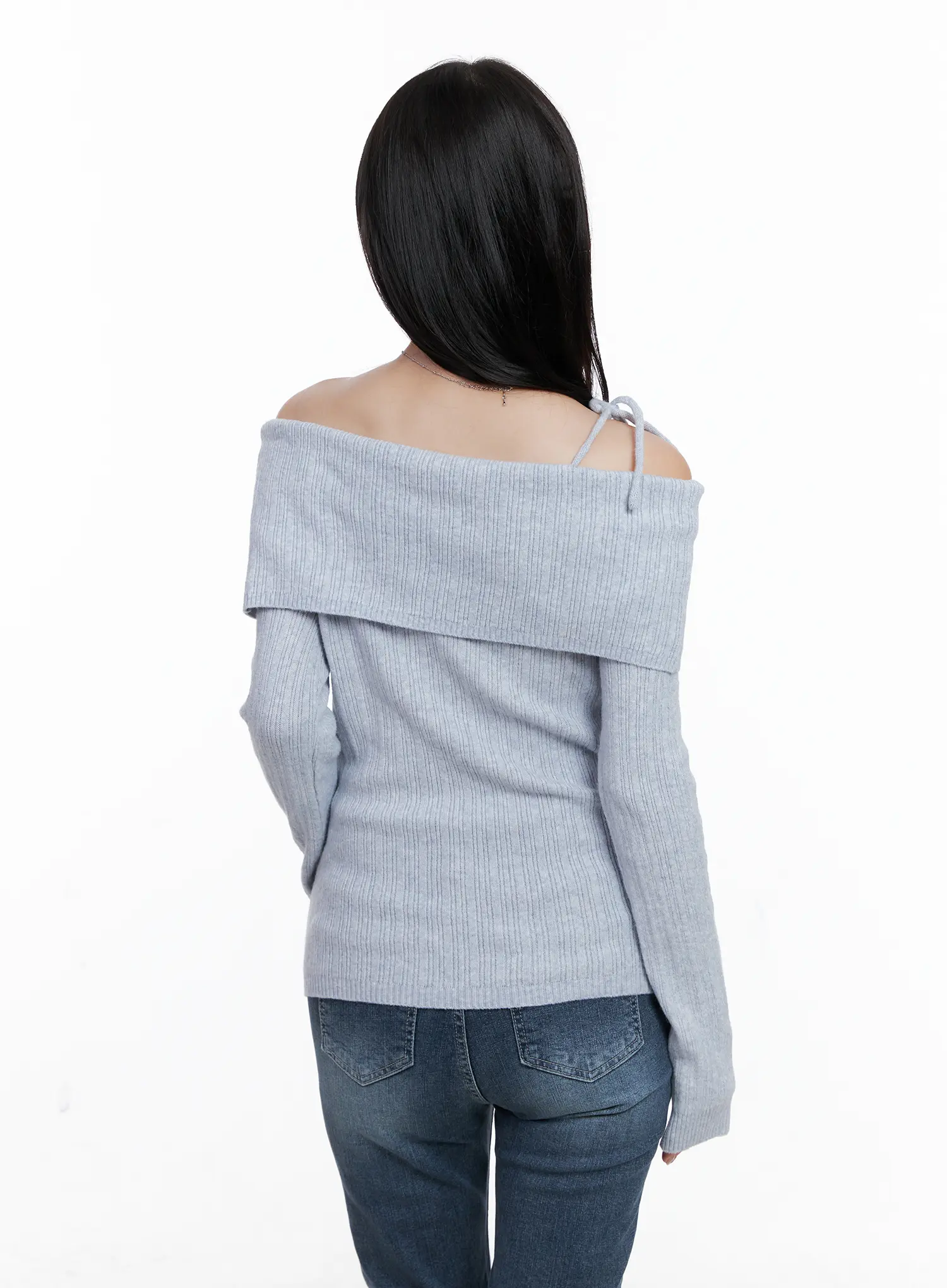 Elegant Ribbon Off-Shoulder Top CS519 - Image 7