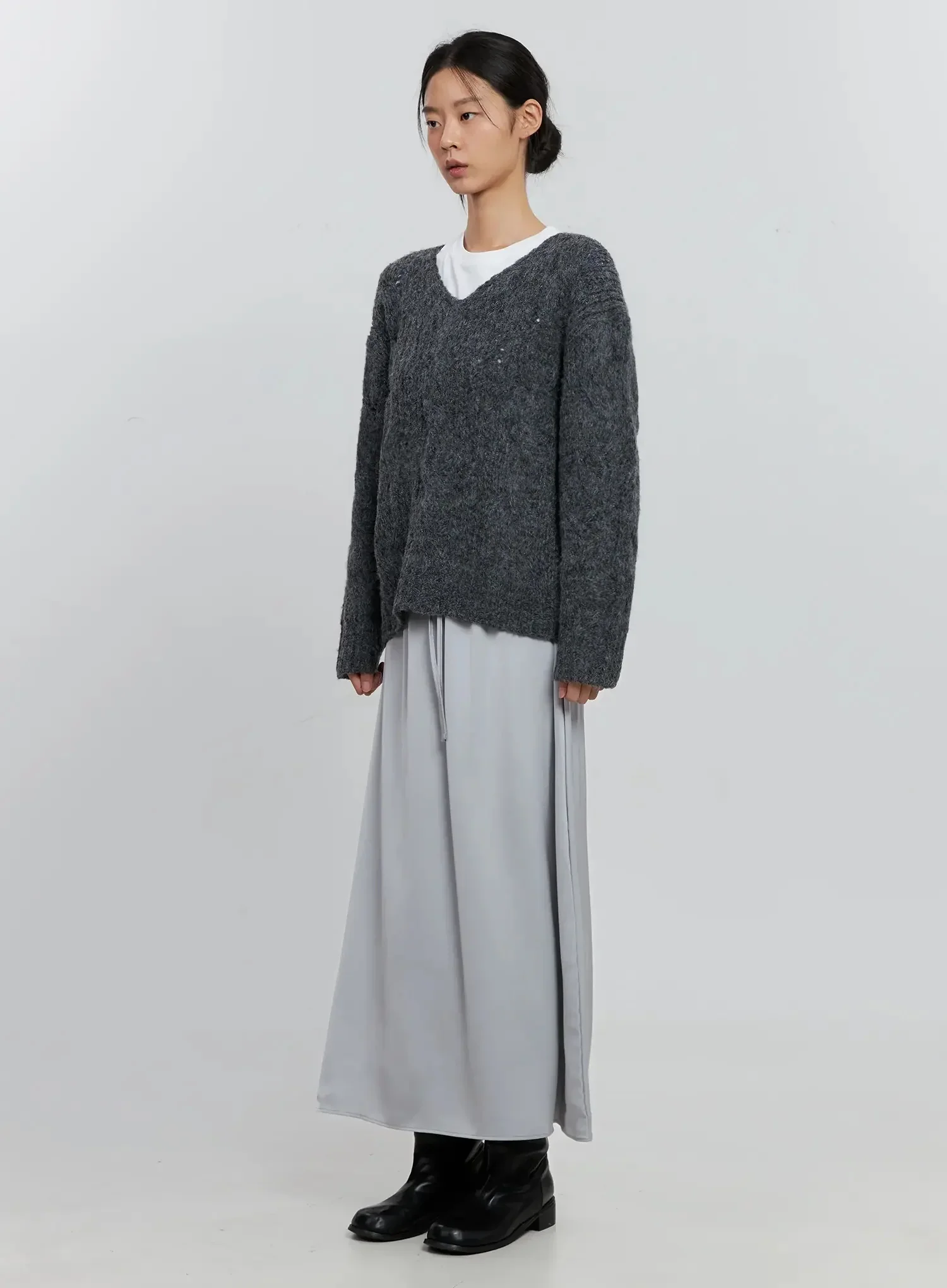Elegant Satin Maxi Skirt IS516 - Image 10