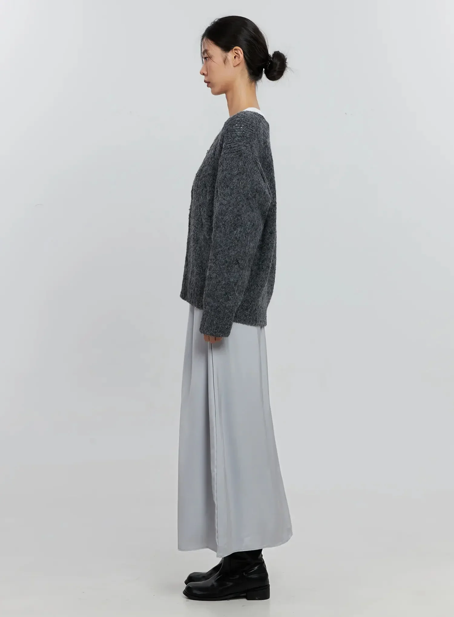 Elegant Satin Maxi Skirt IS516 - Image 11