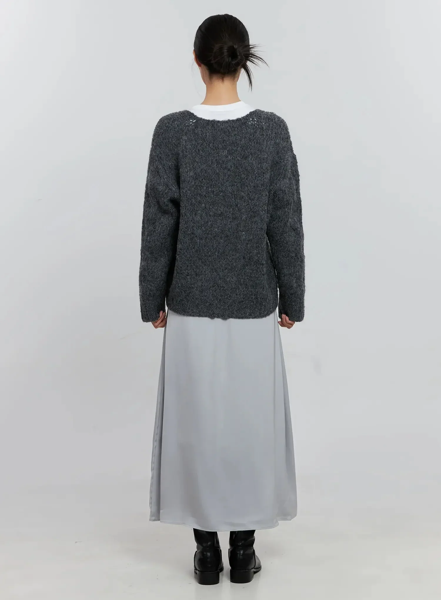 Elegant Satin Maxi Skirt IS516 - Image 12