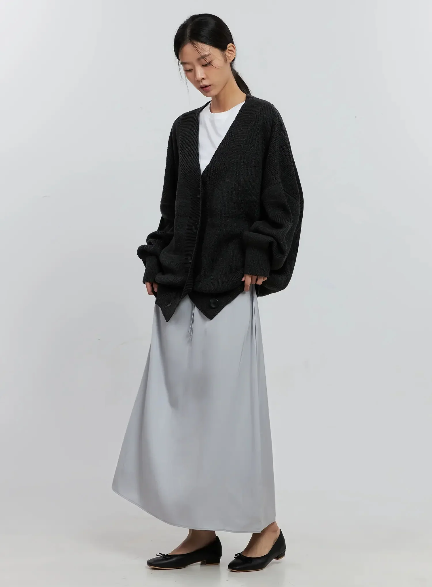 Elegant Satin Maxi Skirt IS516 - Image 14