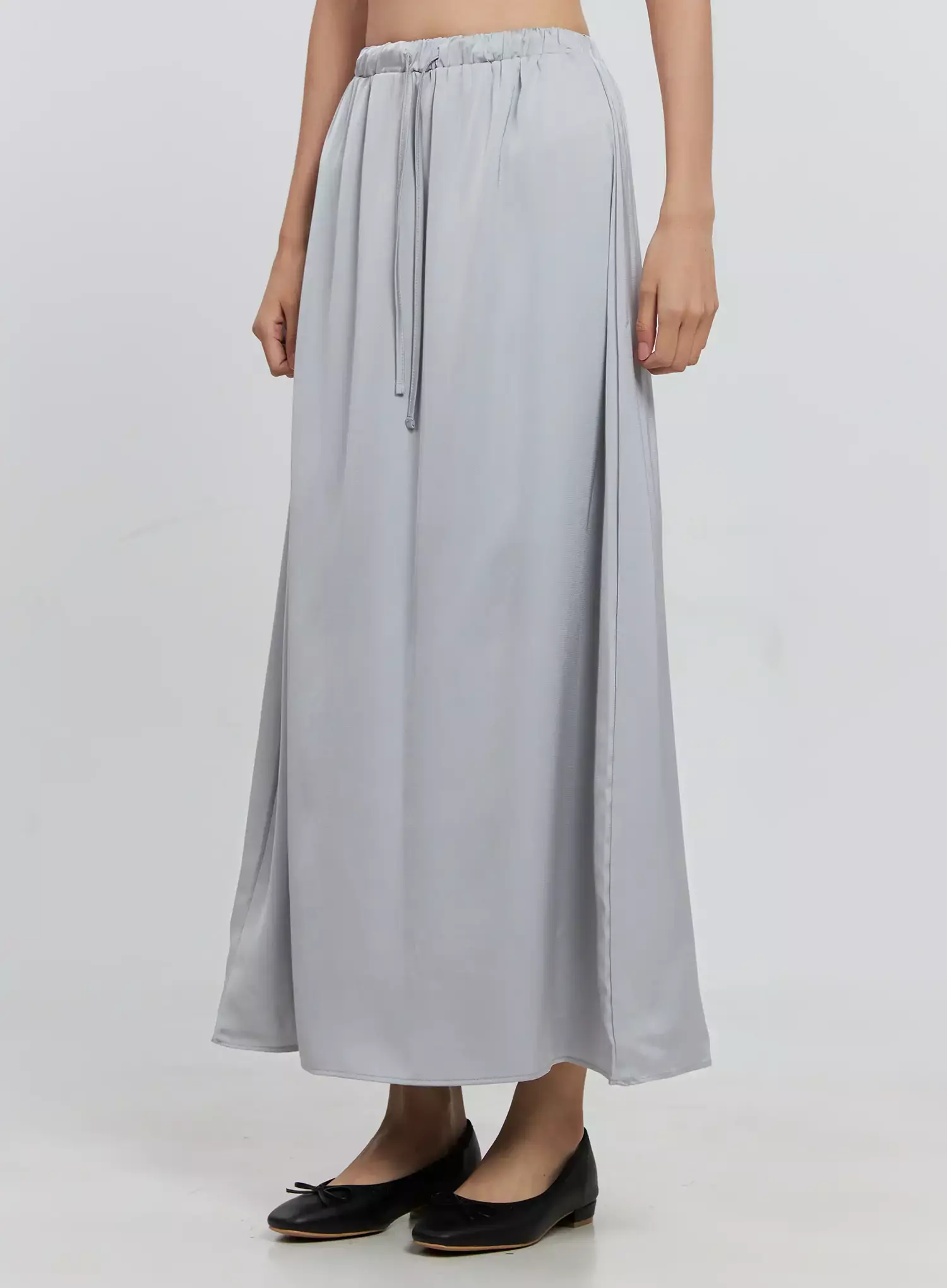 Elegant Satin Maxi Skirt IS516 - Image 6