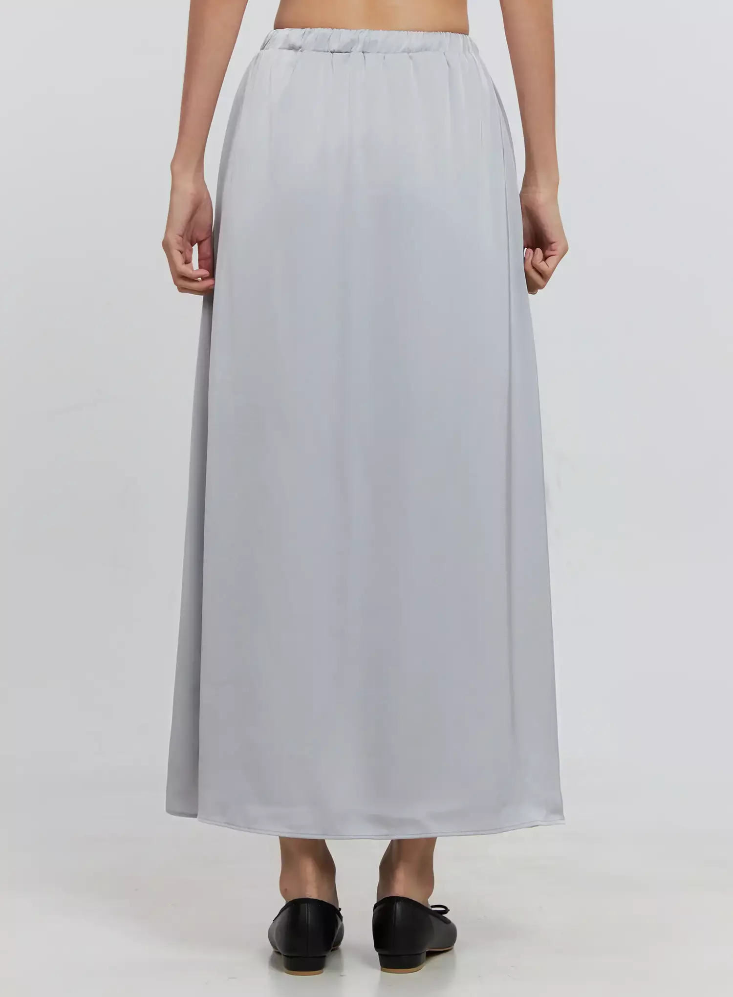 Elegant Satin Maxi Skirt IS516 - Image 8