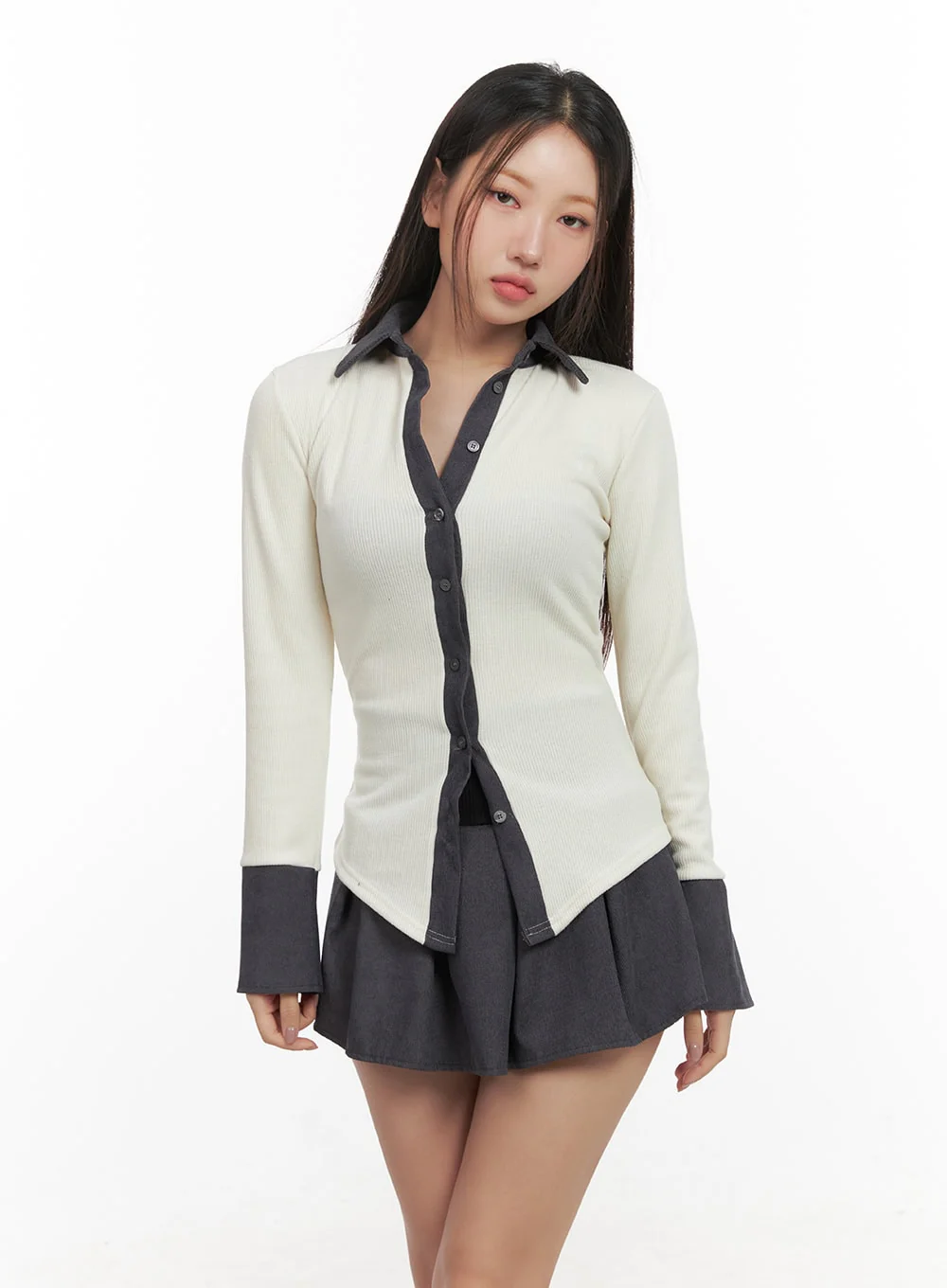 Elegant Slim Fit Button-Up Shirt CD413 - Image 8