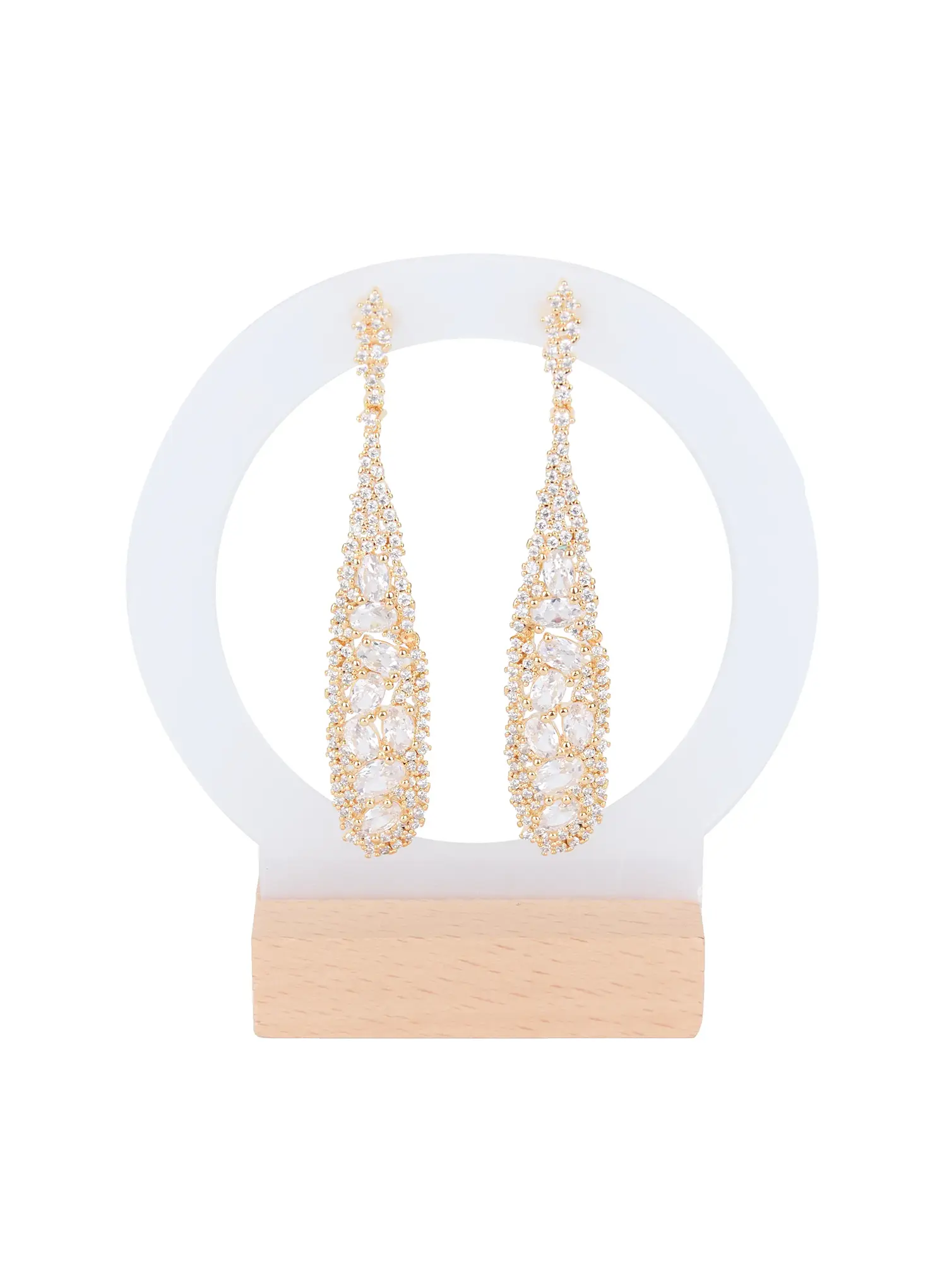 Elegant Teardrop Earrings IS515 - Image 7