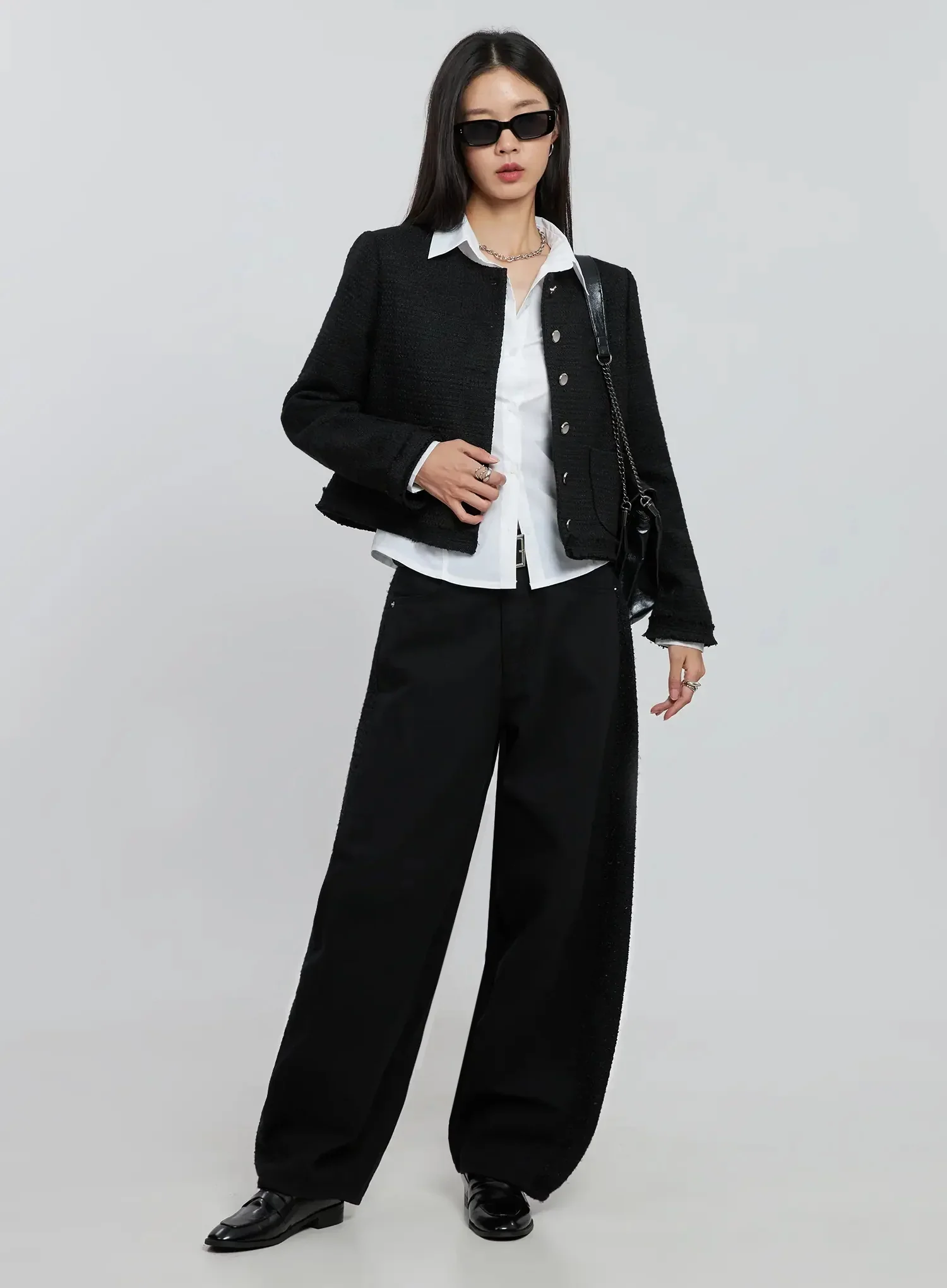 Elegant White Slim Blouse IO530 - Image 12